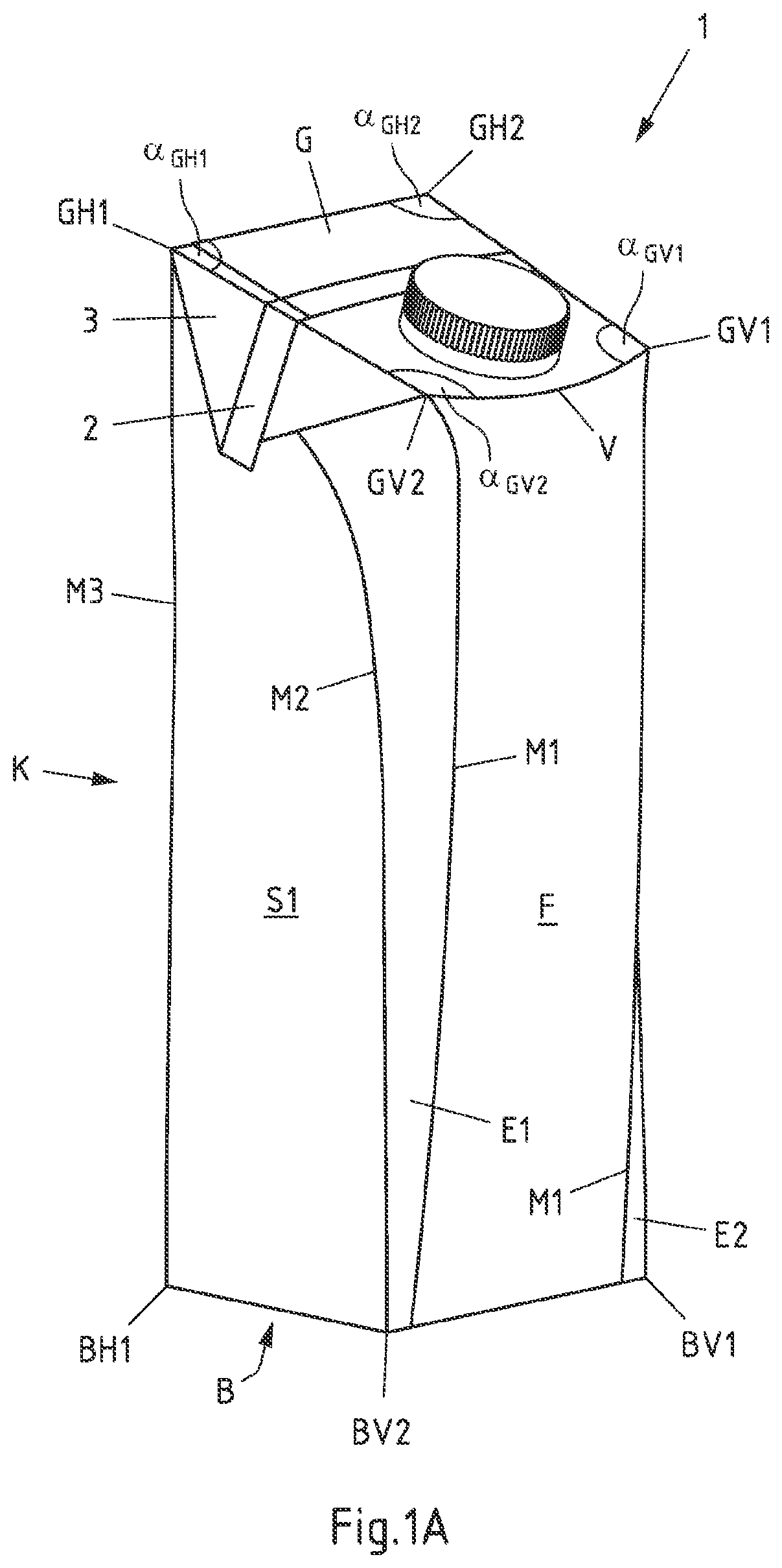 Patent US12129085 — Package with stress-relief panels — Figure 1