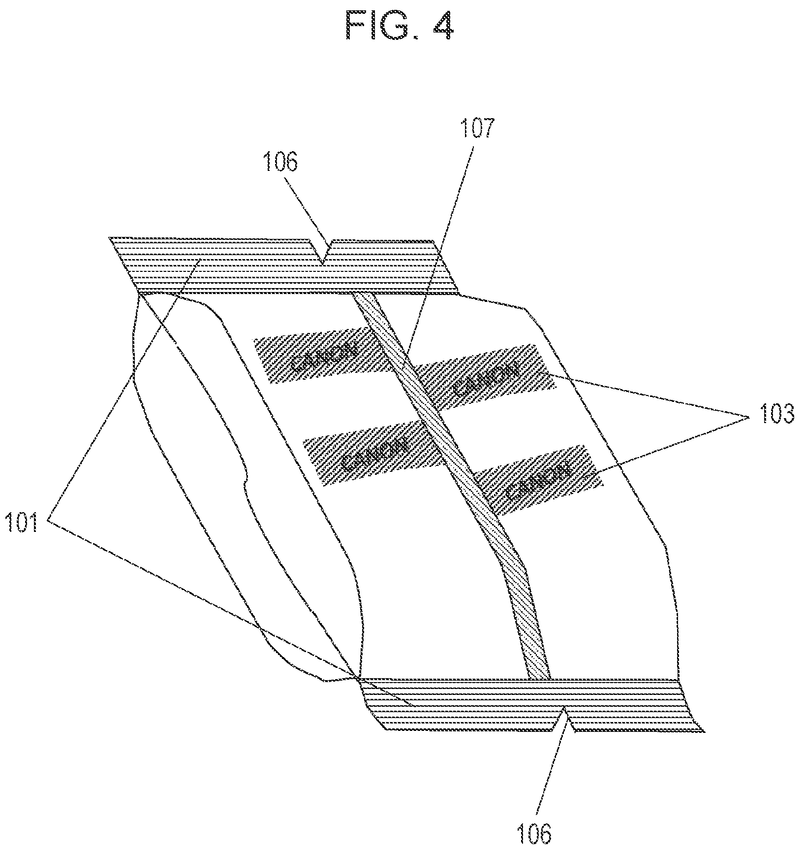 Patent US12129090 Figure 4 – Package and container