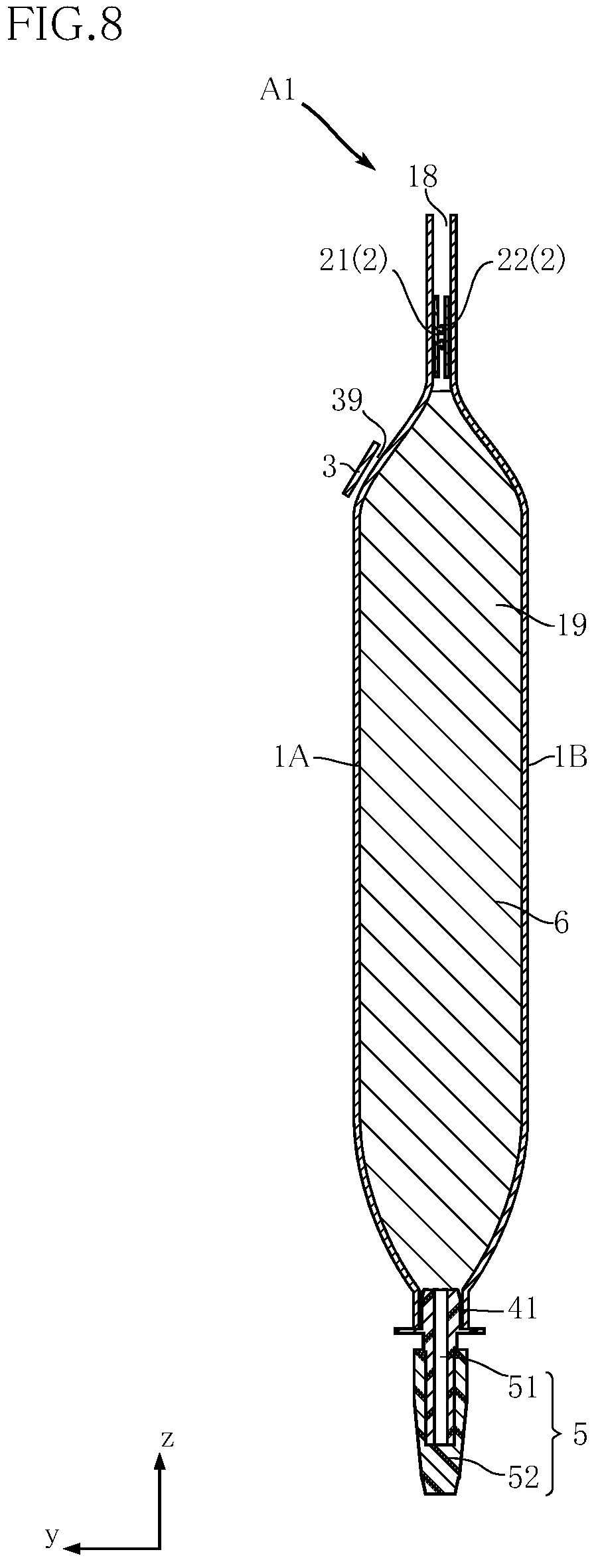 Patent US12129092 Figure 7 – Pouch-container packaging material, and pouch-container packaging body