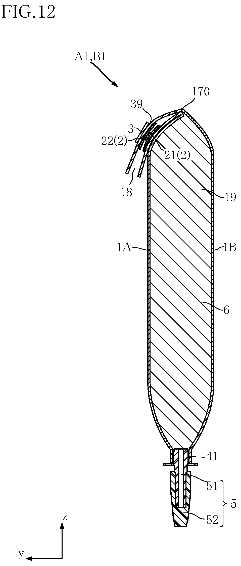 Patent US12129092 Figure 11 – Pouch-container packaging material, and pouch-container packaging body