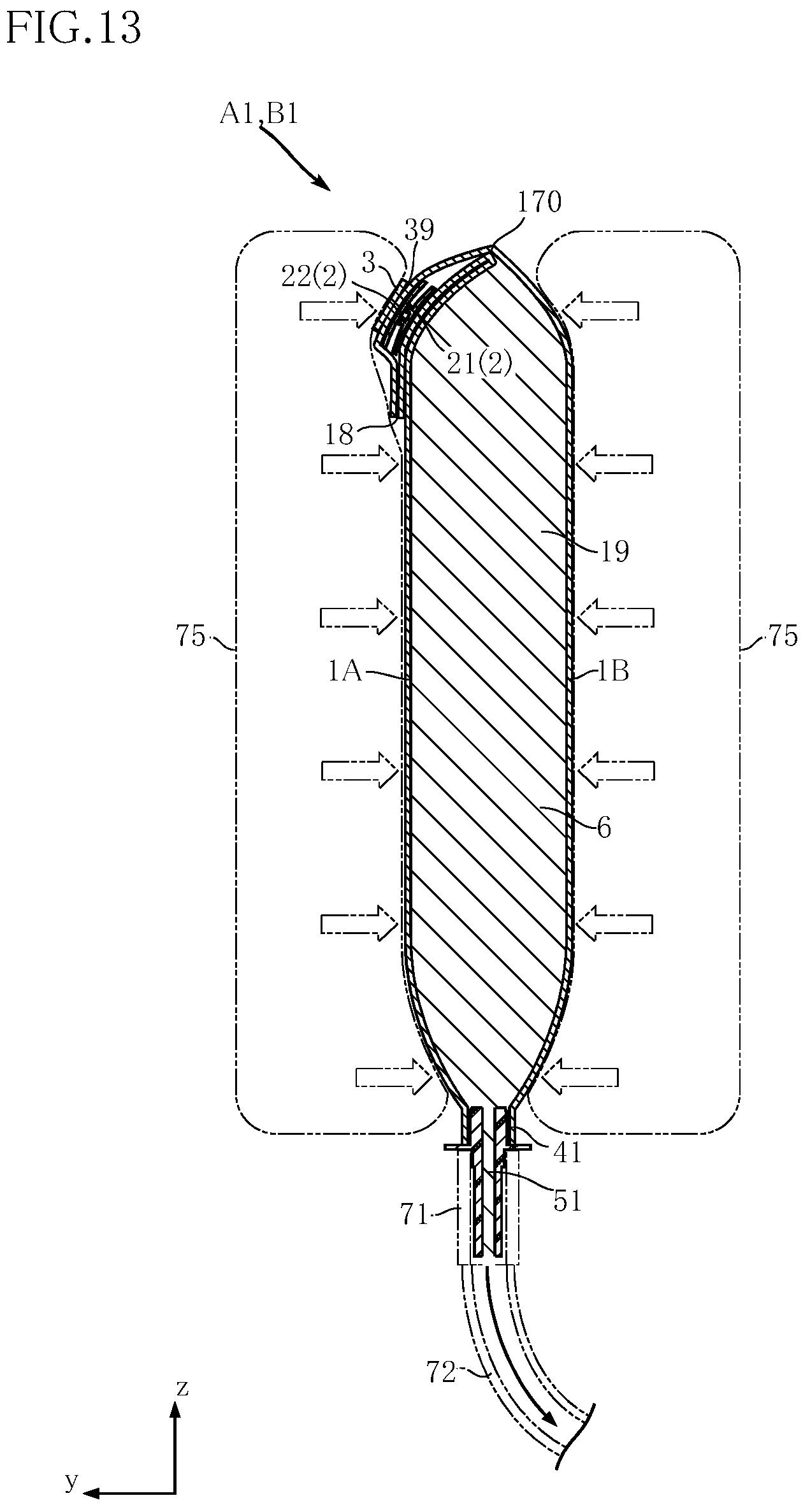 Patent US12129092 Figure 12 – Pouch-container packaging material, and pouch-container packaging body