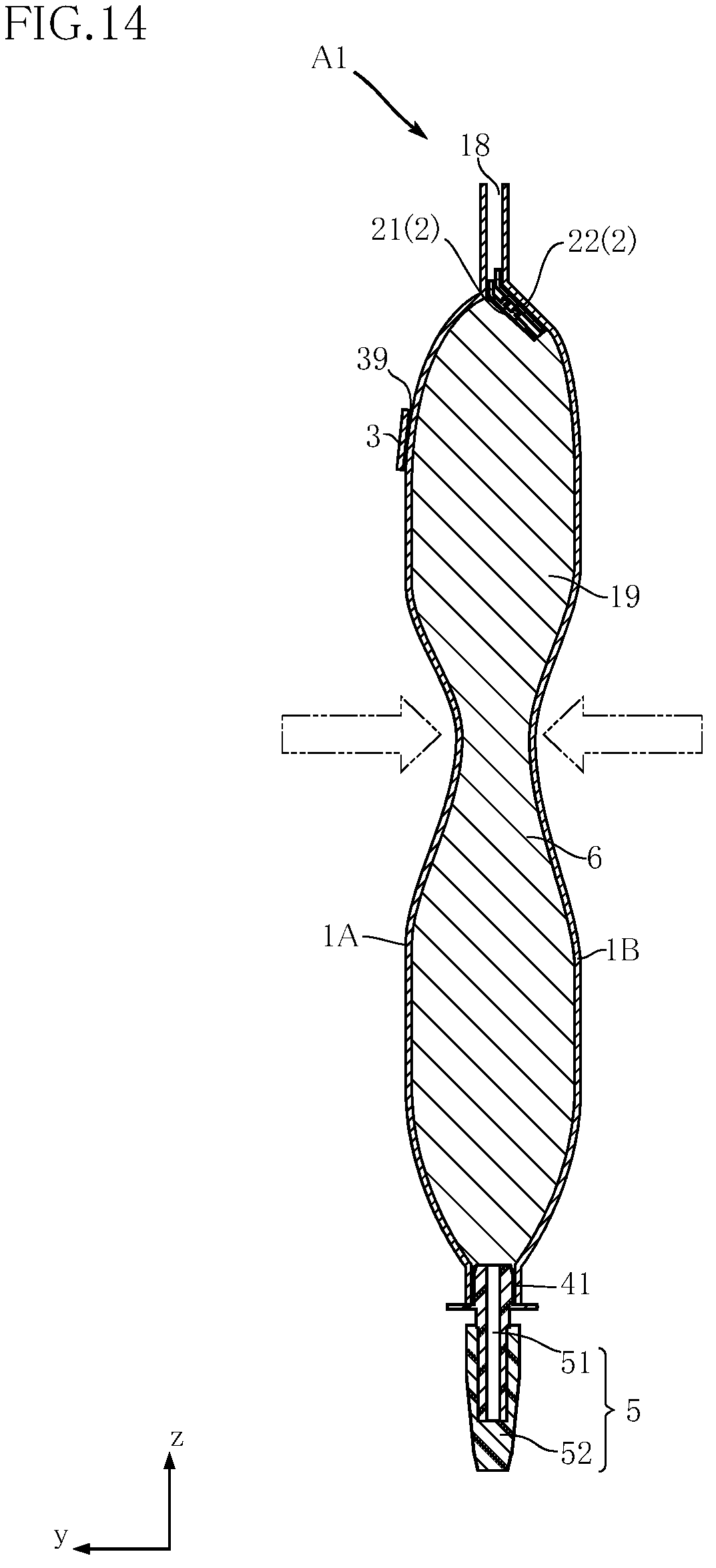 Patent US12129092 Figure 13 – Pouch-container packaging material, and pouch-container packaging body