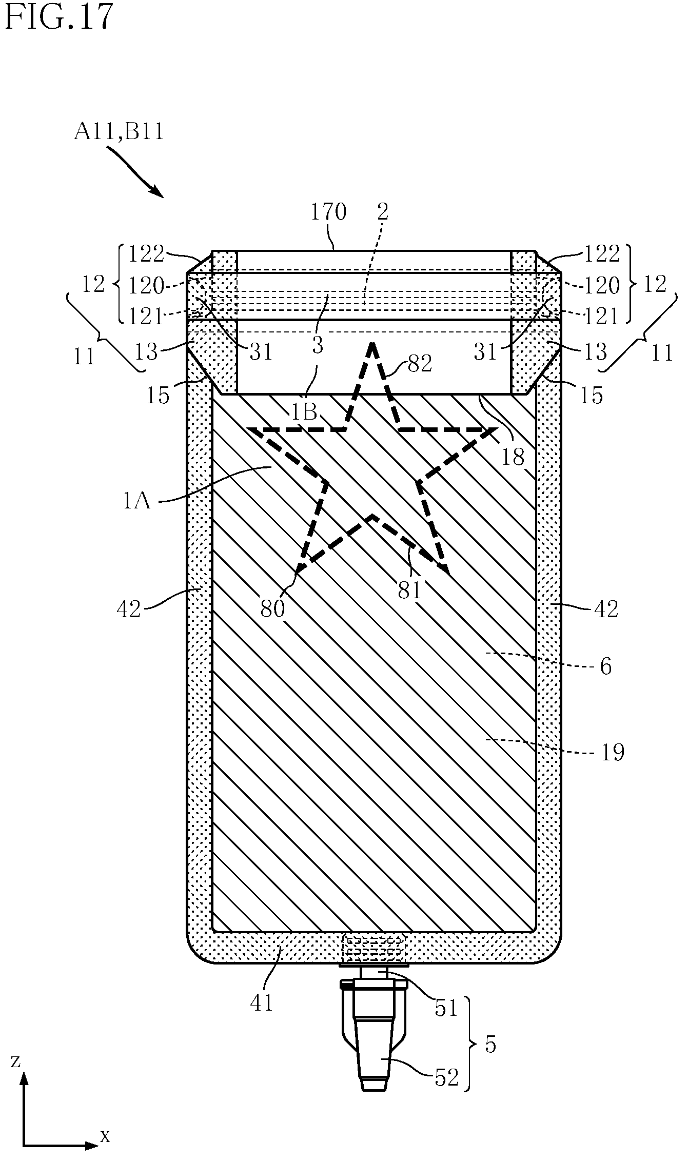 Patent US12129092 Figure 16 – Pouch-container packaging material, and pouch-container packaging body