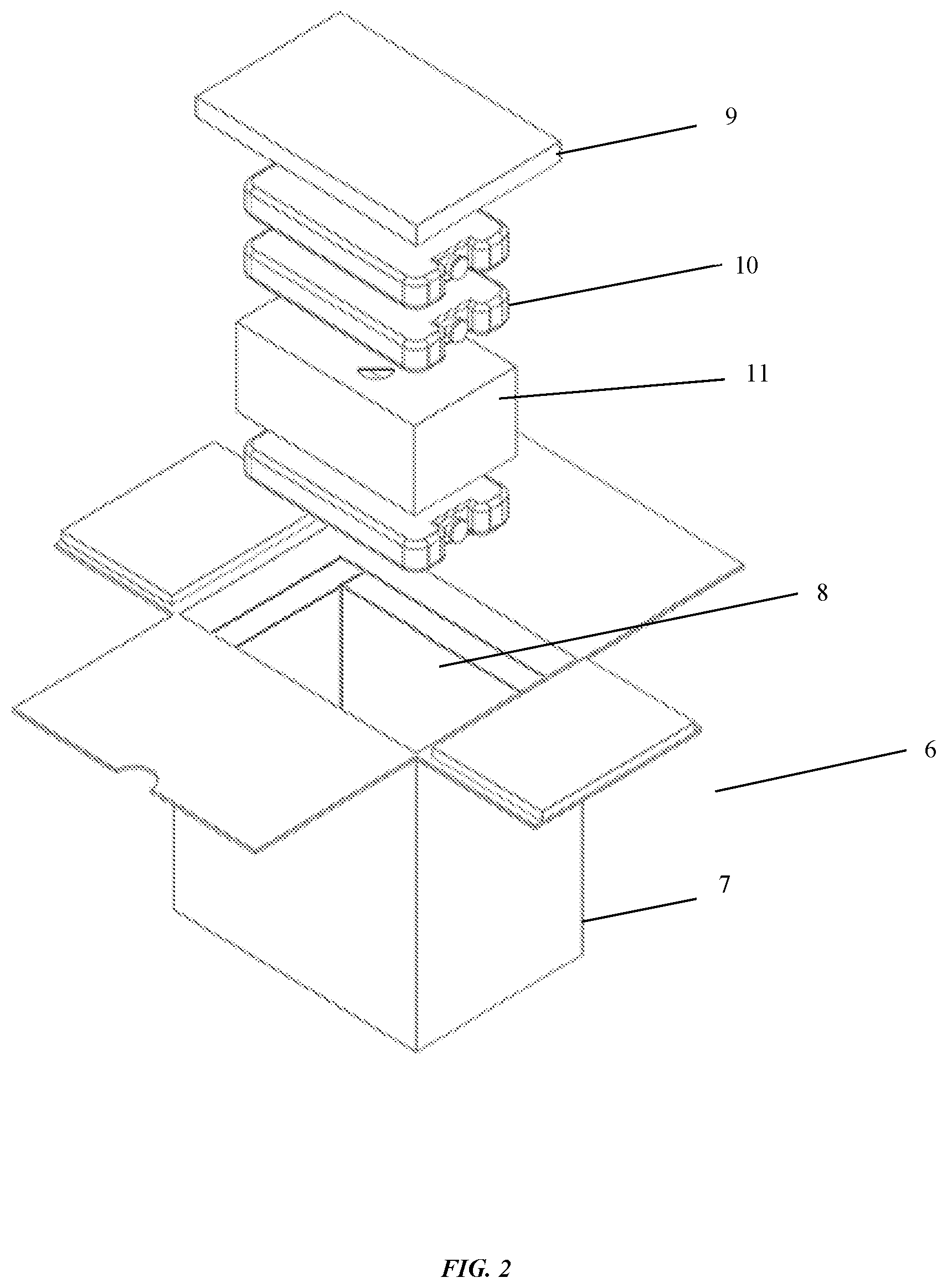 Patent US12129094 Figure 2 – Multiple immiscible phase change materials contained in common vessel