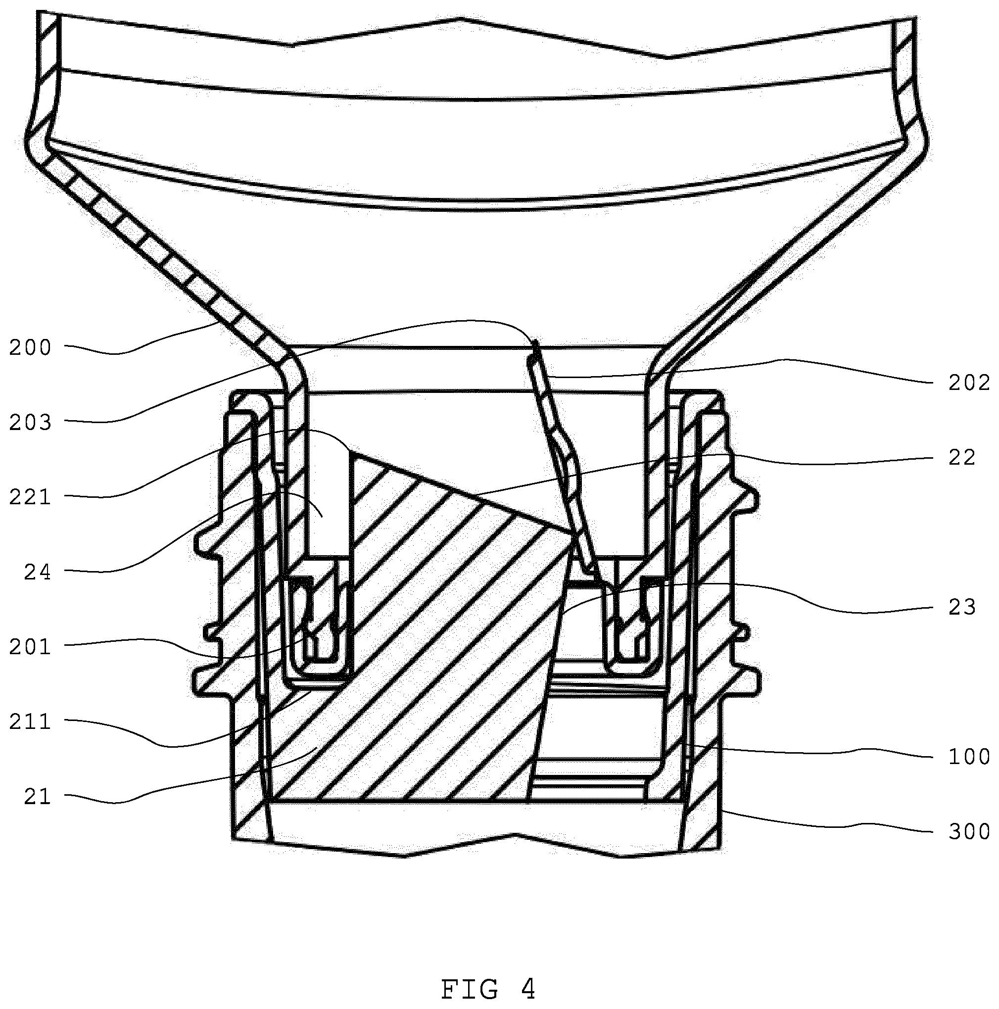 Patent US12129096 Figure 3 – Adapter for connecting a refill container