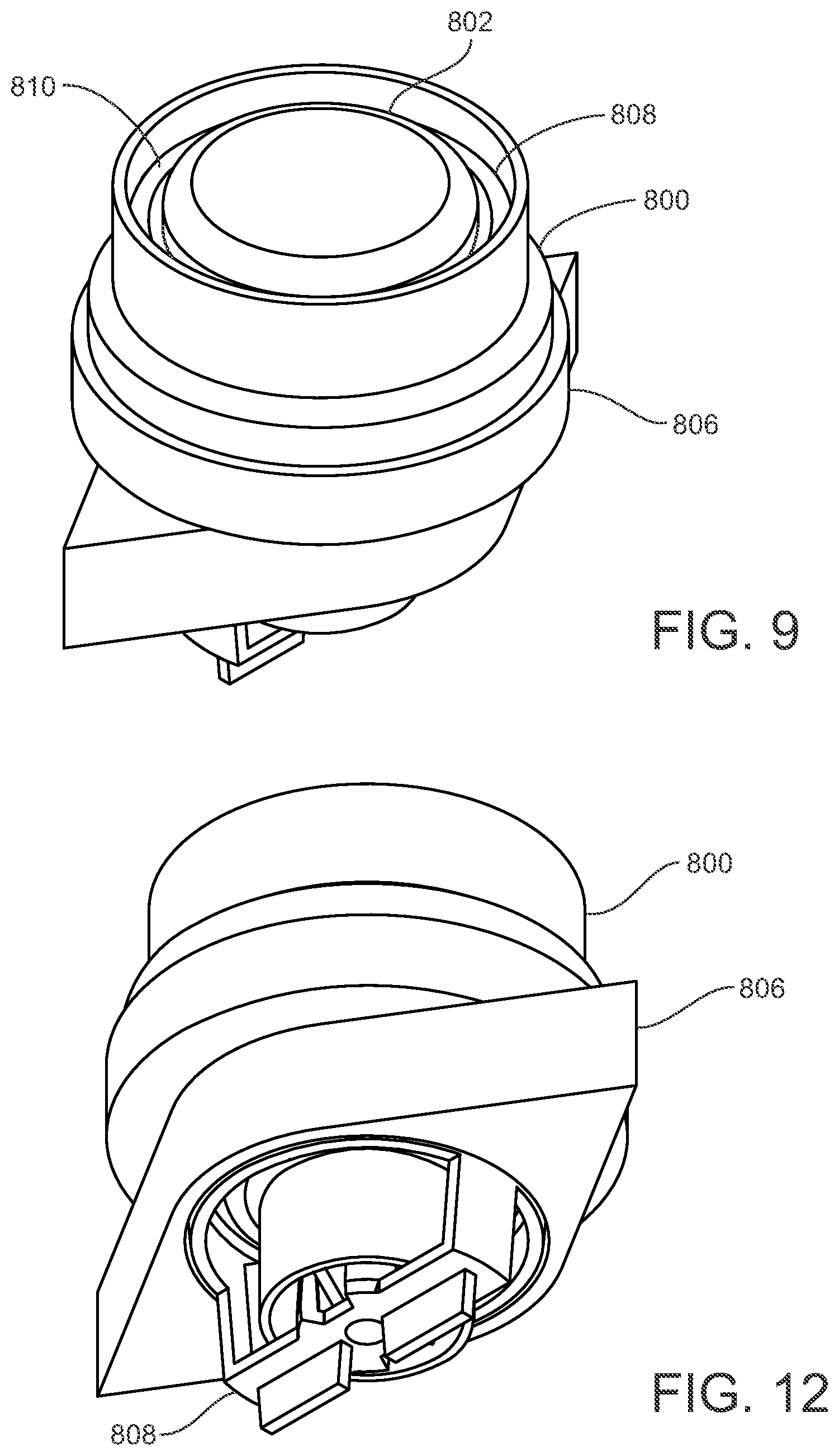 Patent US12129097 Figure 8 – Connectors and methods for contactless transfer of fluid between containers