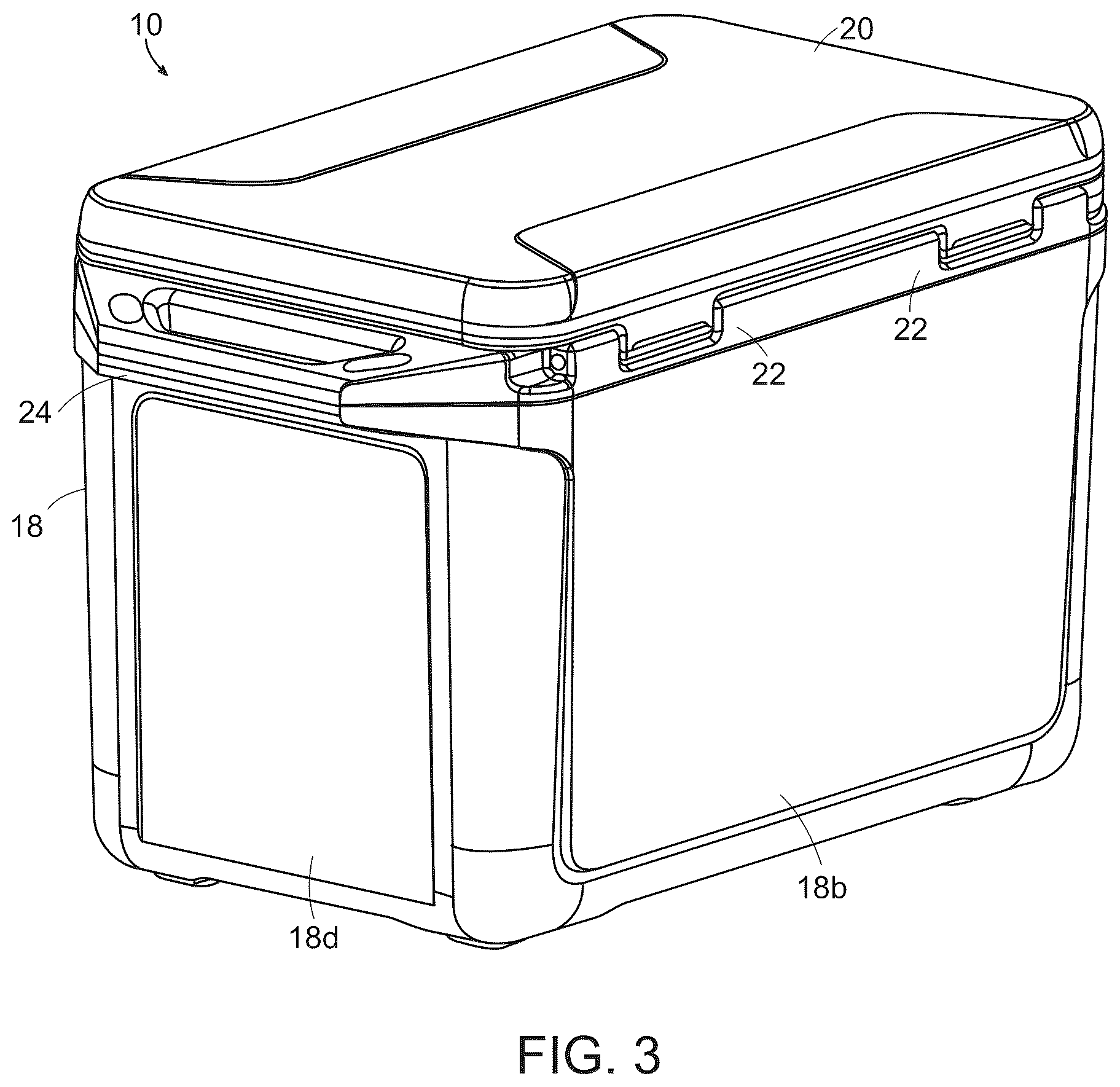 Patent US12129099 Figure 3 – Insulated container with a drawer