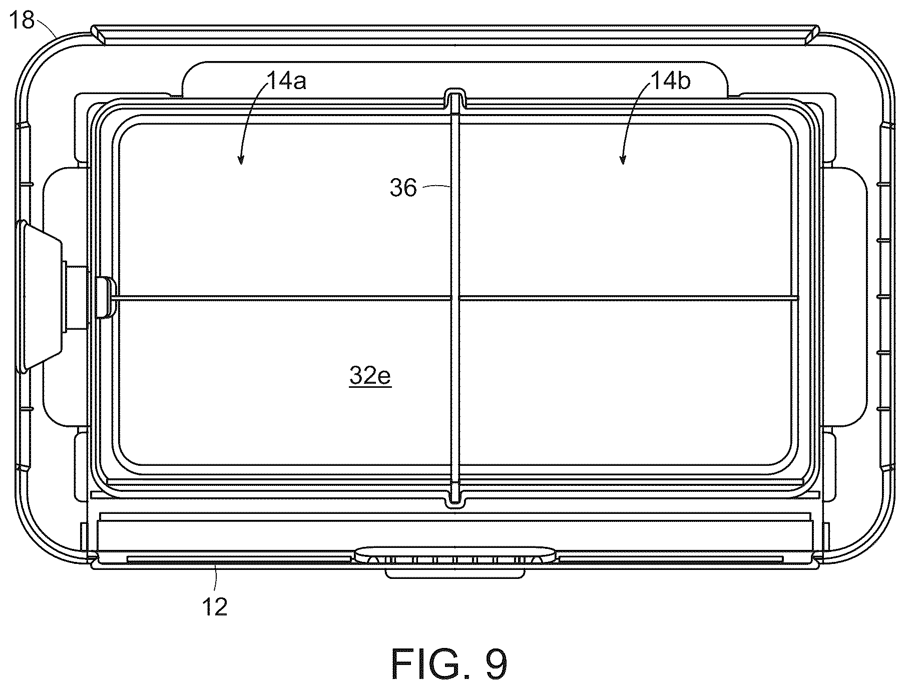 Patent US12129099 Figure 9 – Insulated container with a drawer