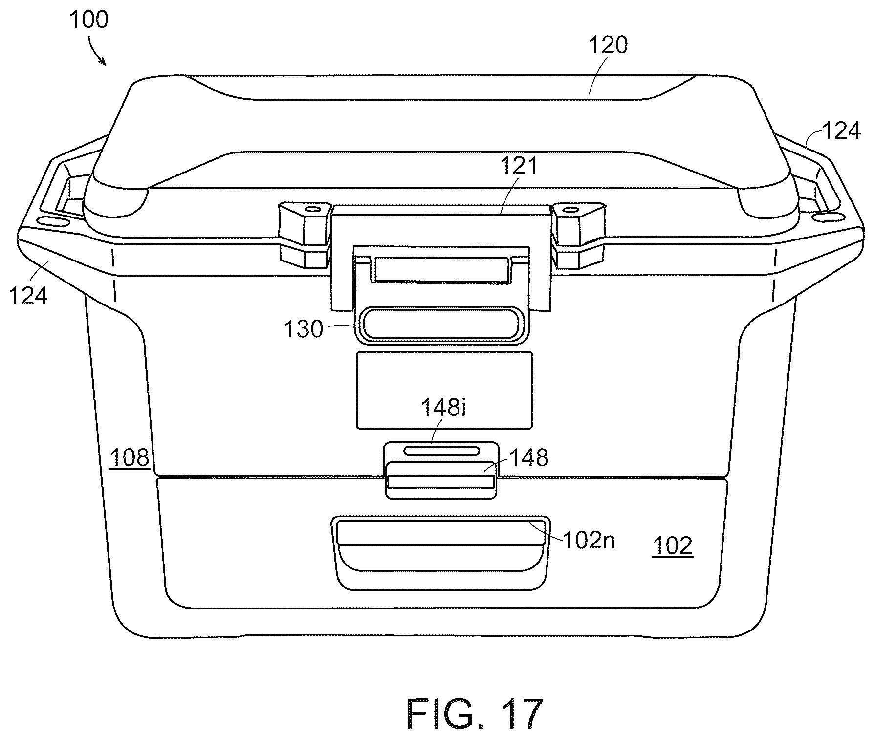 Patent US12129099 Figure 15 – Insulated container with a drawer