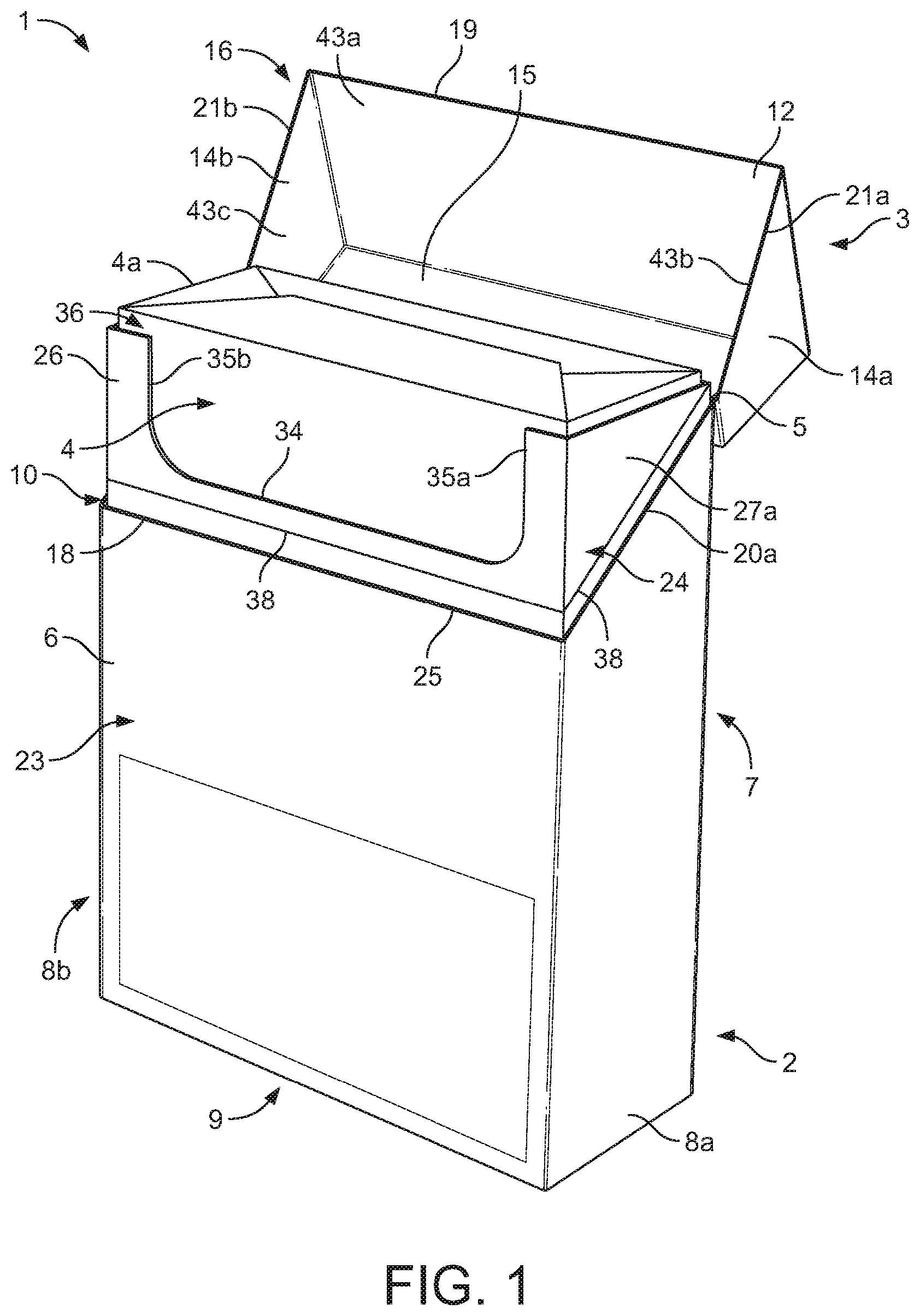 Patent US12129105 Figure 1 – Package