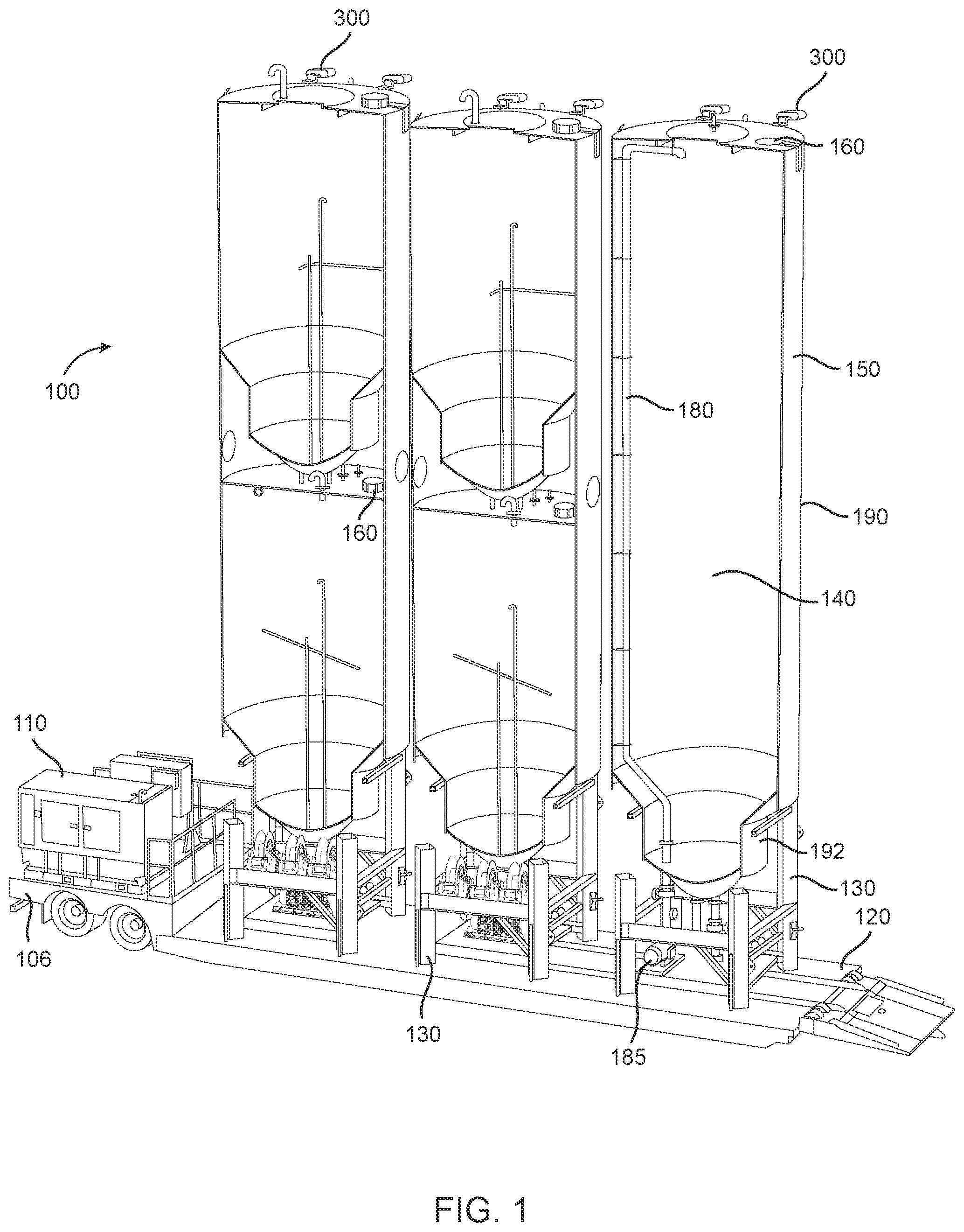 Patent US12129109 Figure 1 – Storage system for volatile liquids
