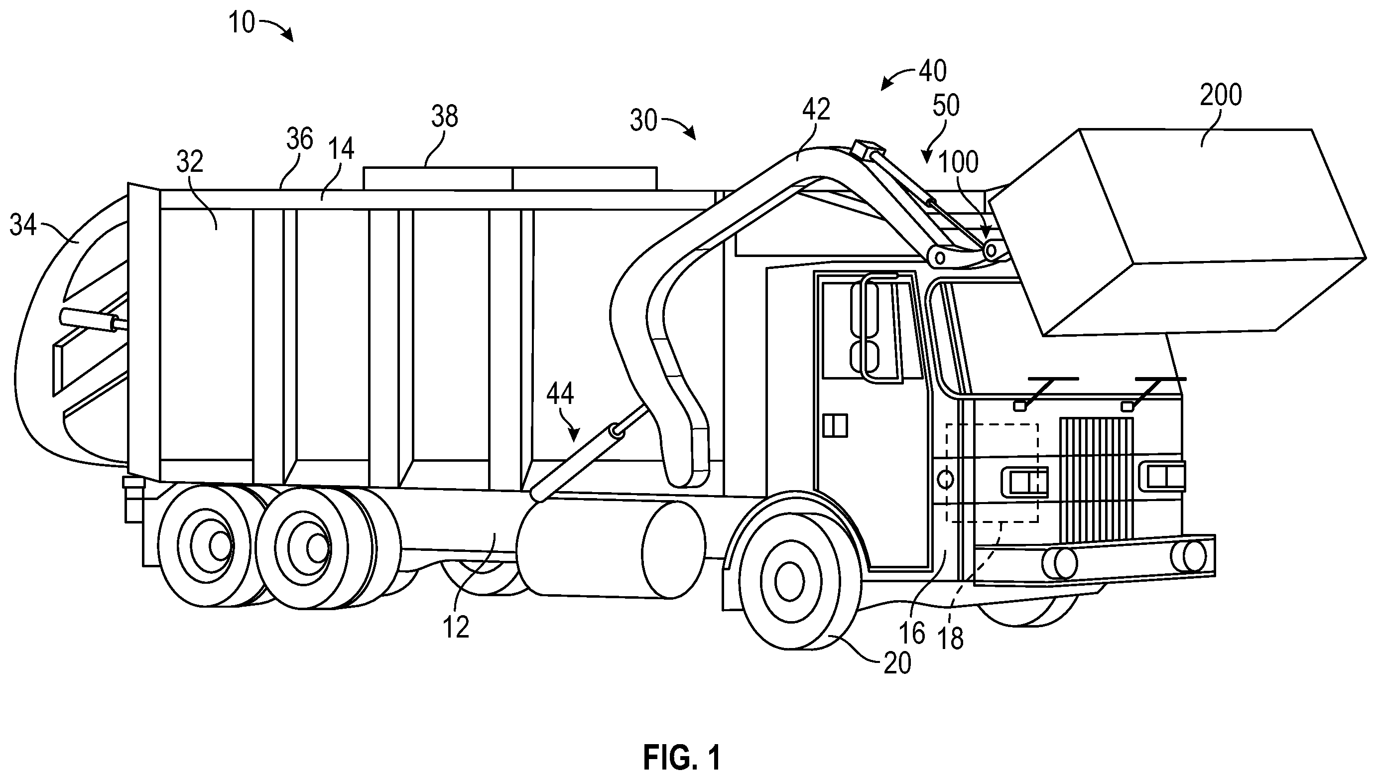 Patent US12129111 Figure 1 – Attachment system for vehicle