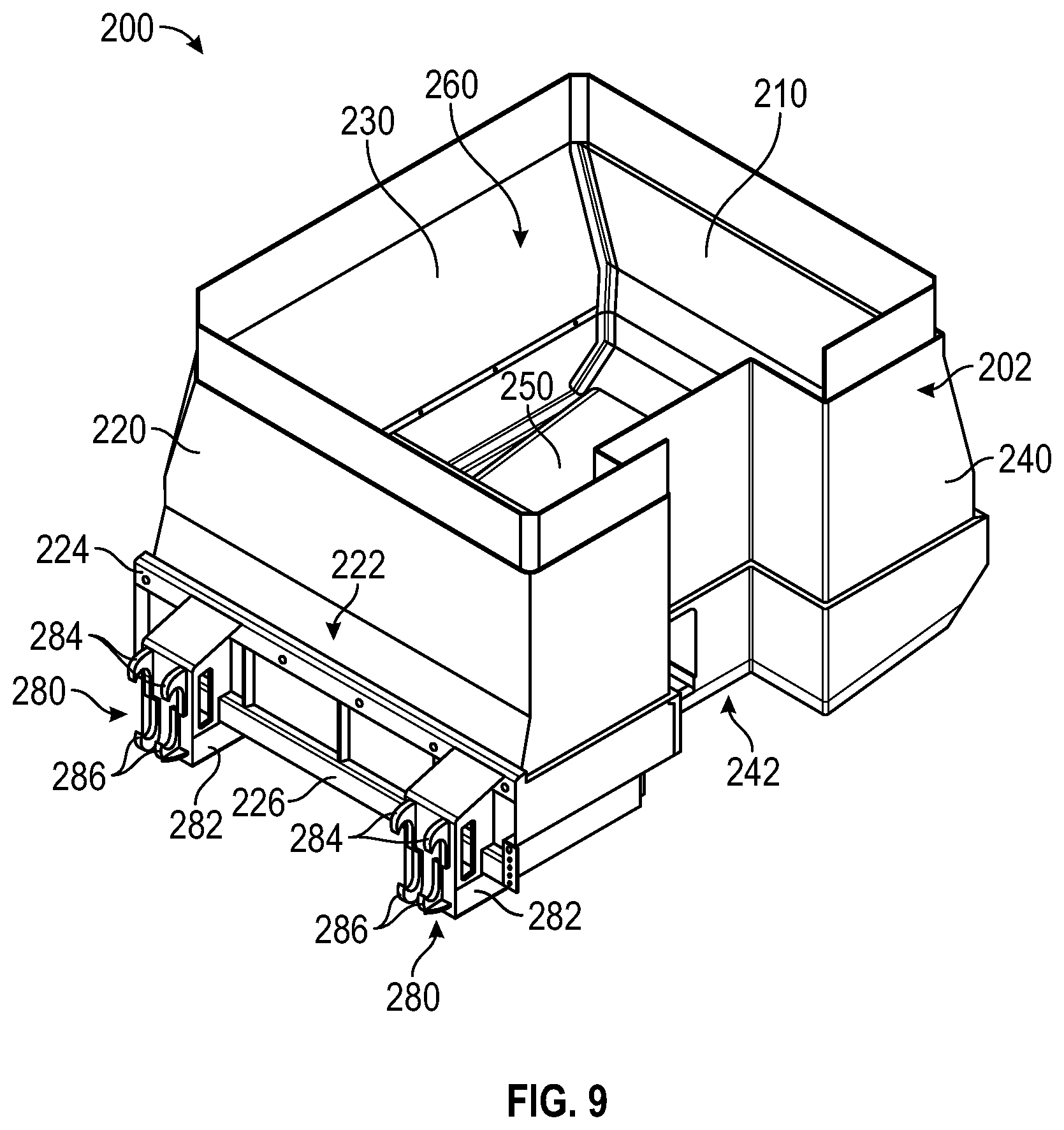 Patent US12129111 Figure 8 – Attachment system for vehicle