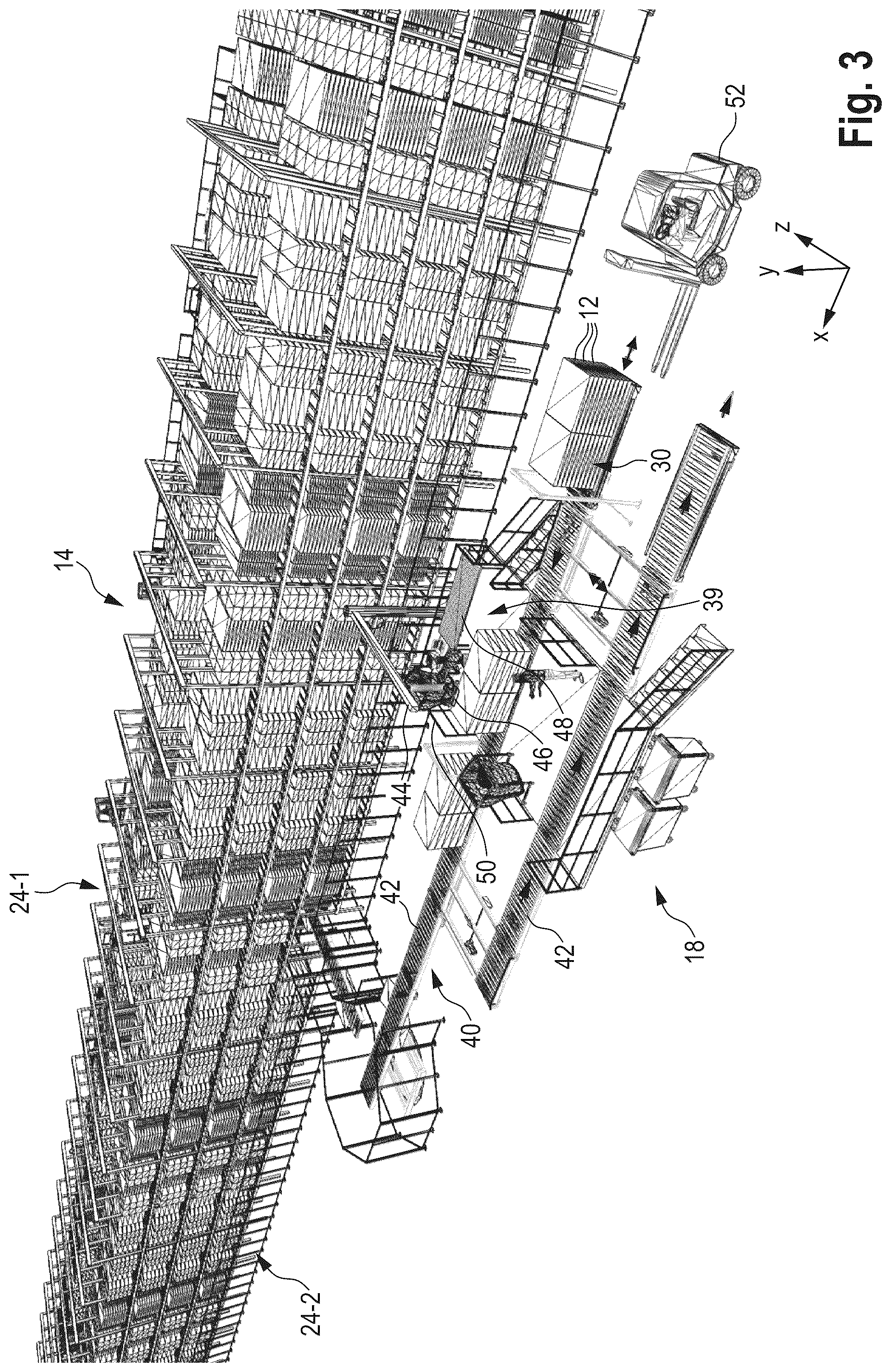 Patent US12129120 Figure 3 – System and method for picking flat-pack articles