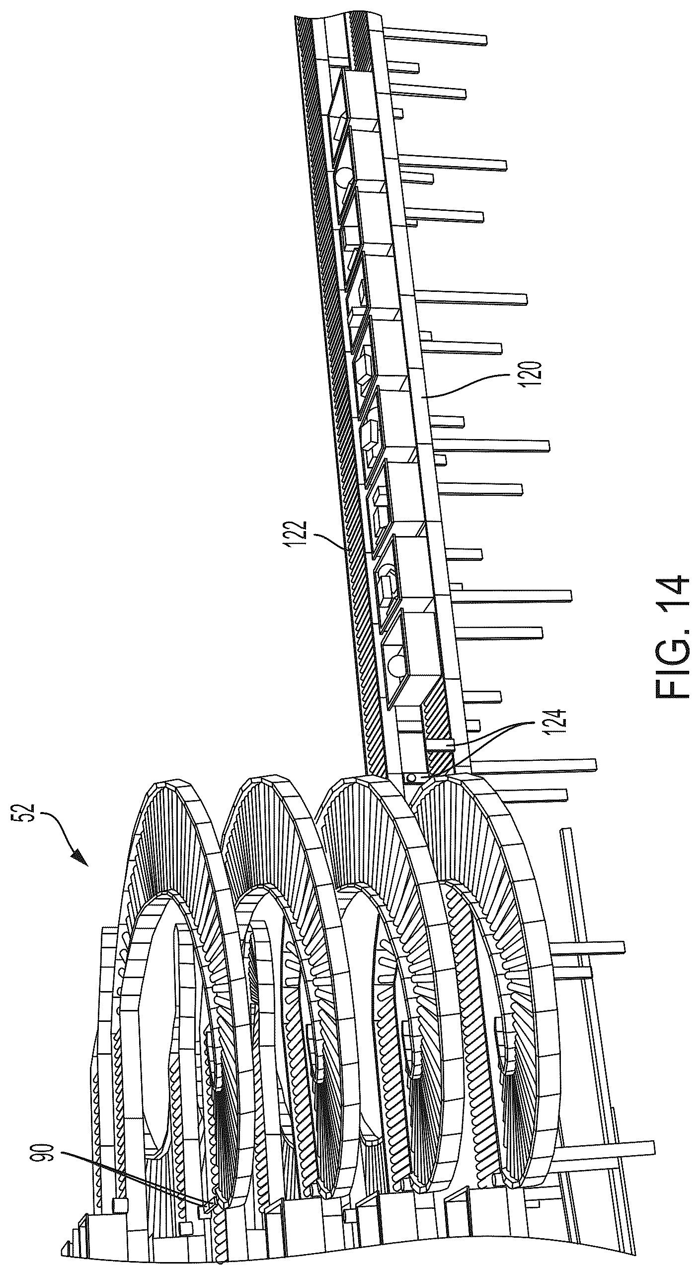 Patent US12129125 Figure 15 – Systems and methods for providing order fulfillment using a conveyor takeaway system