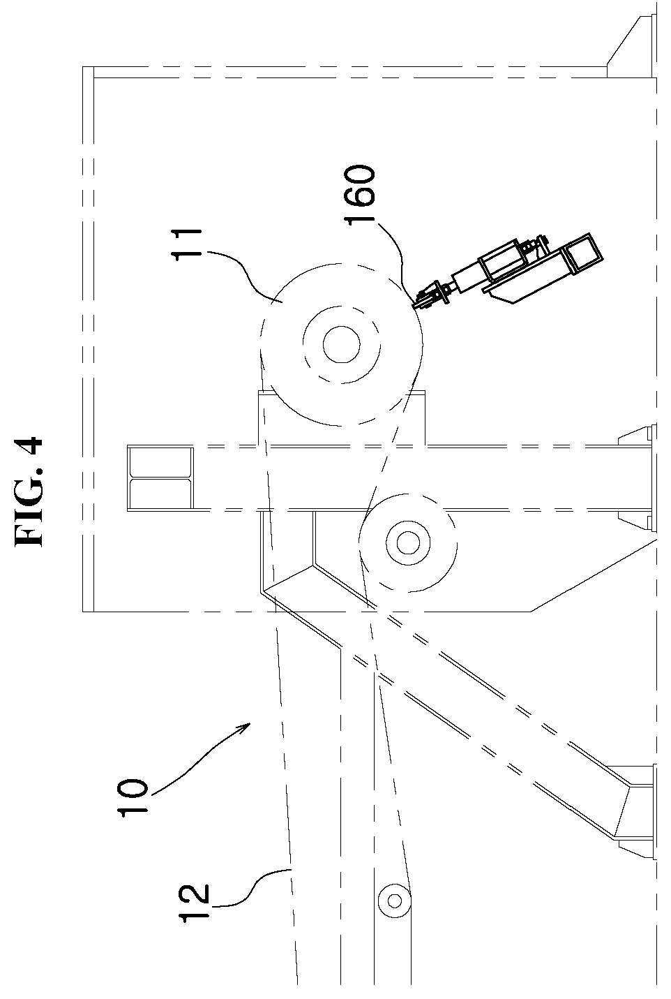 Patent US12129128 Figure 4 – Cleaner device for belt conveyor