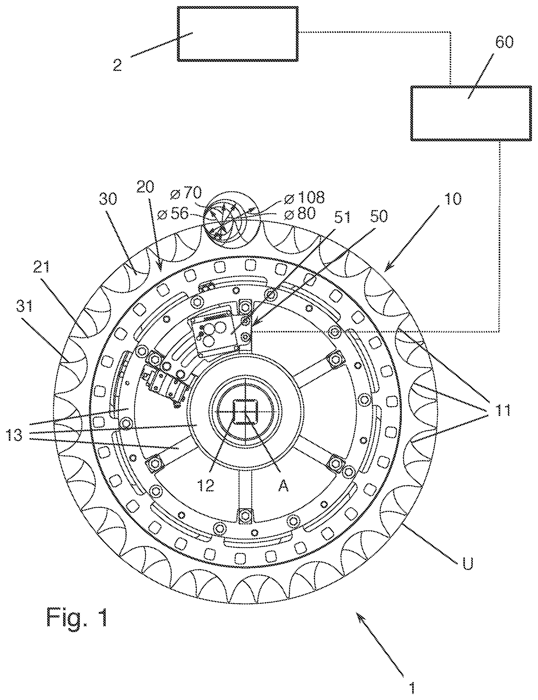 Patent US12129130 Figure 1 – Device and method for transporting containers