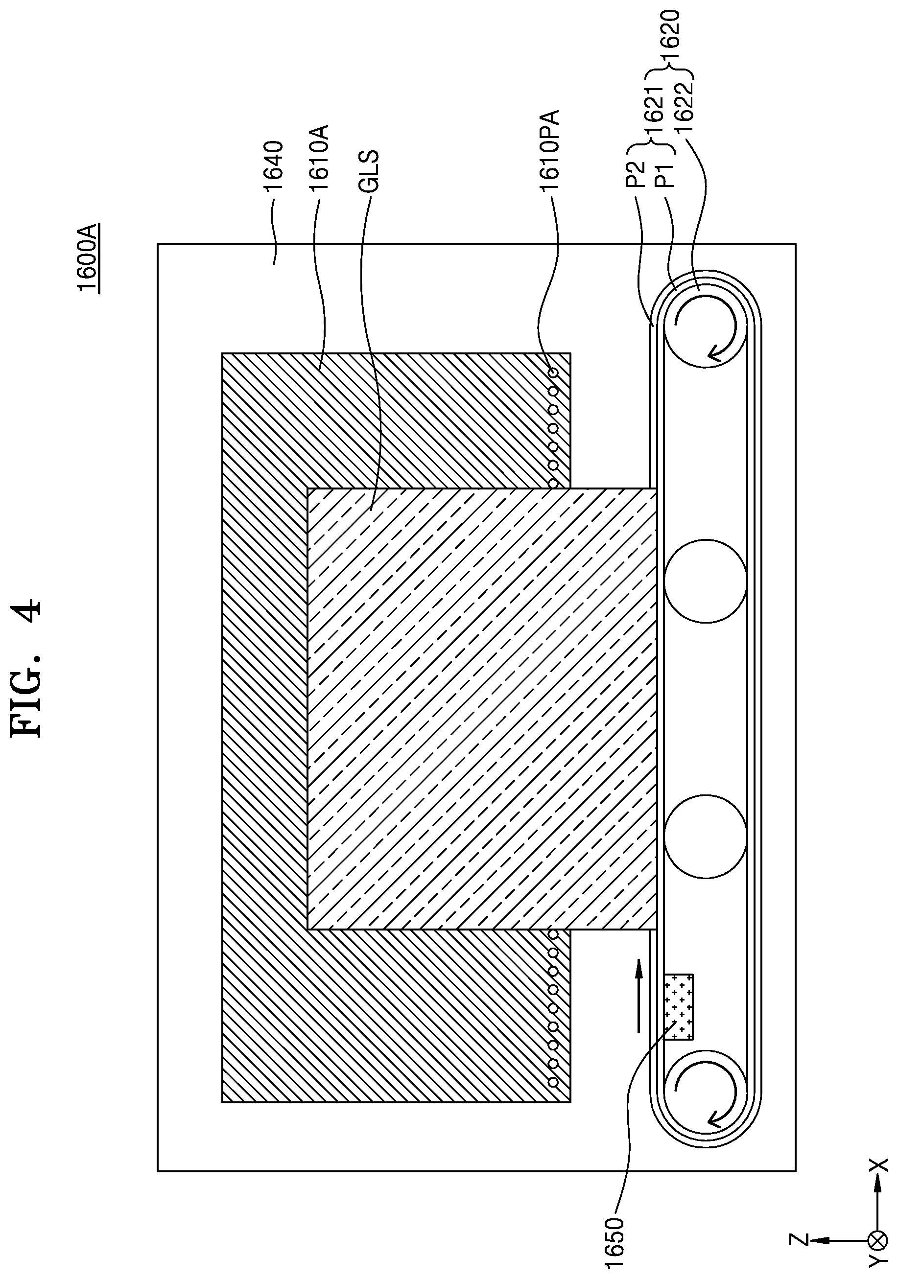 Patent US12129133 Figure 5 – Glass transportation apparatus and a system for manufacturing multi-pane glass units comprising the same
