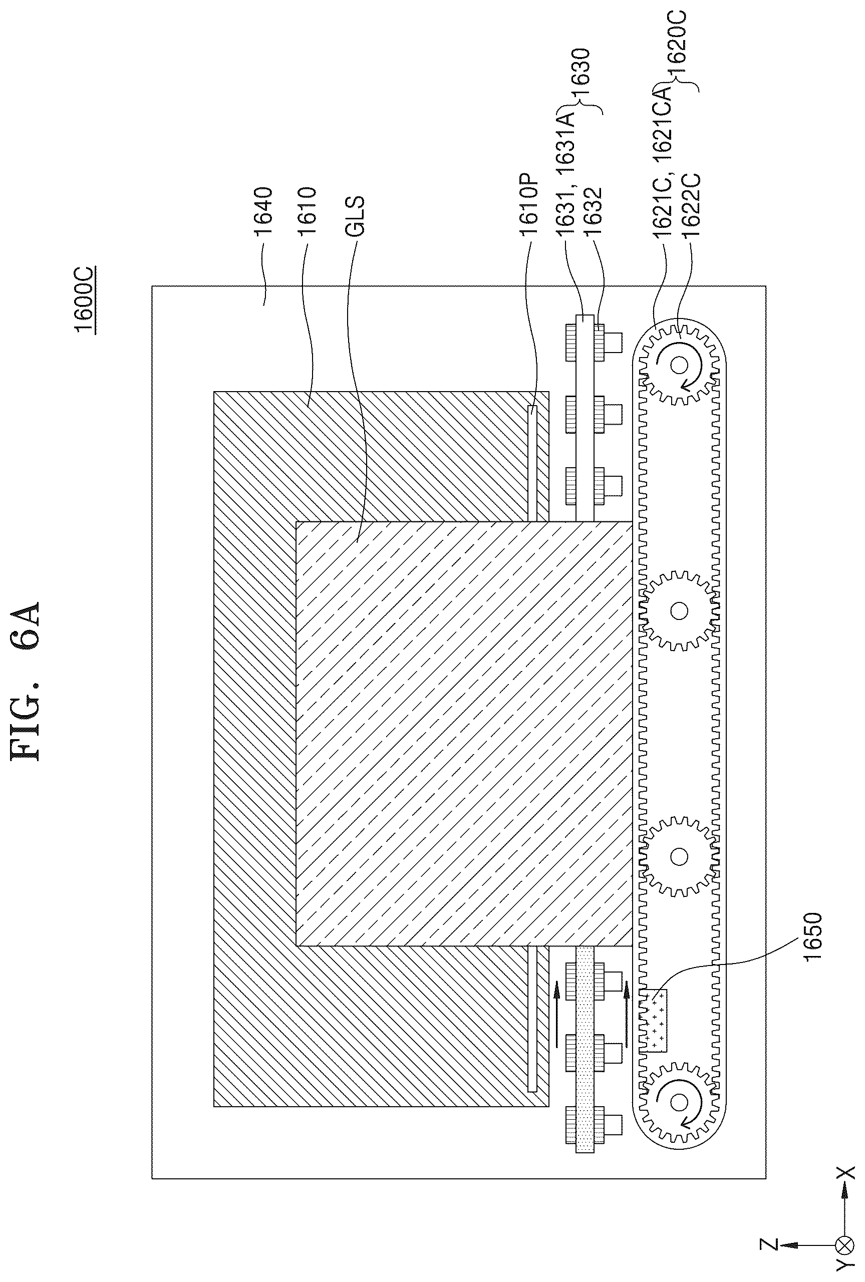 Patent US12129133 Figure 8 – Glass transportation apparatus and a system for manufacturing multi-pane glass units comprising the same
