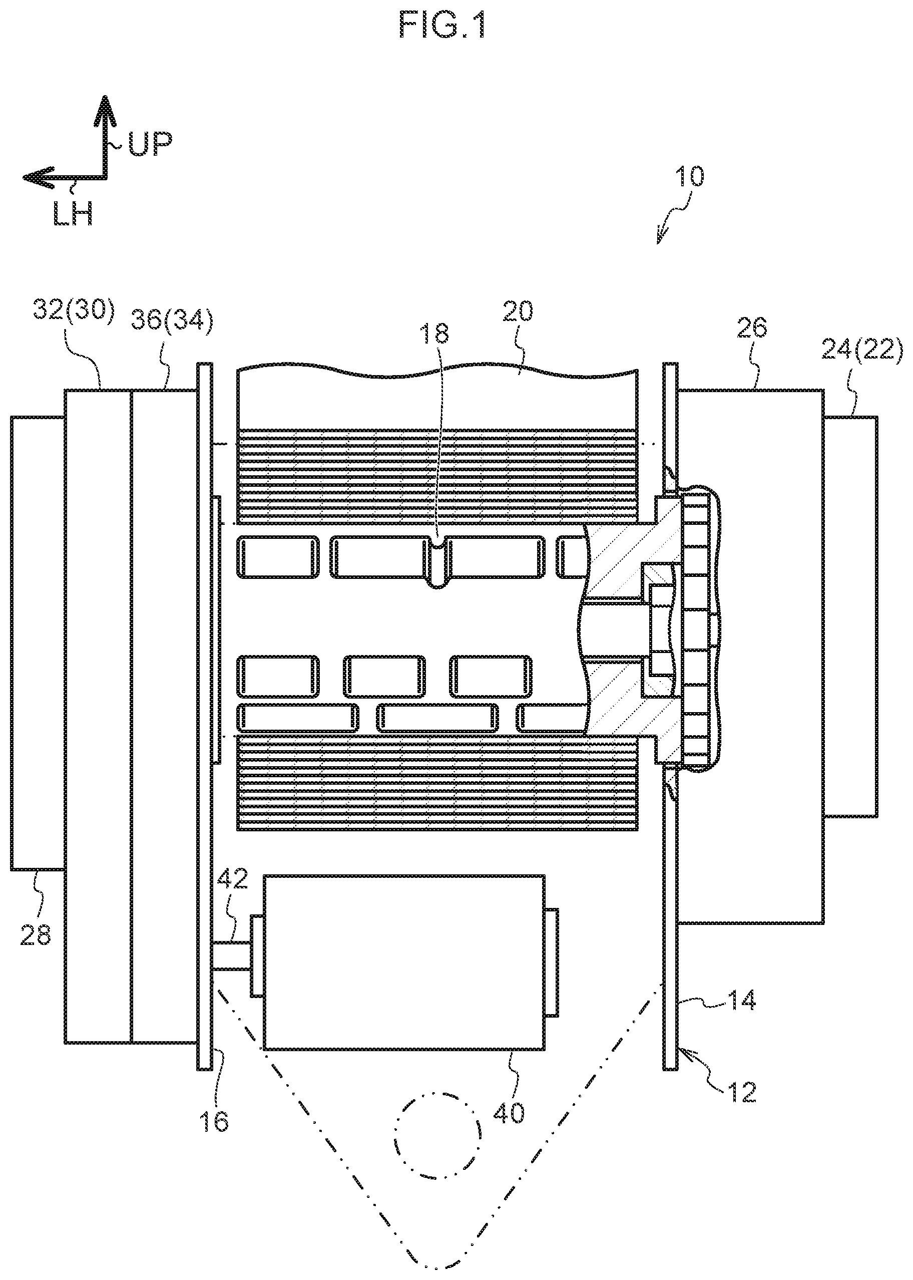 Patent US12129137 Figure 1 – Webbing winding device