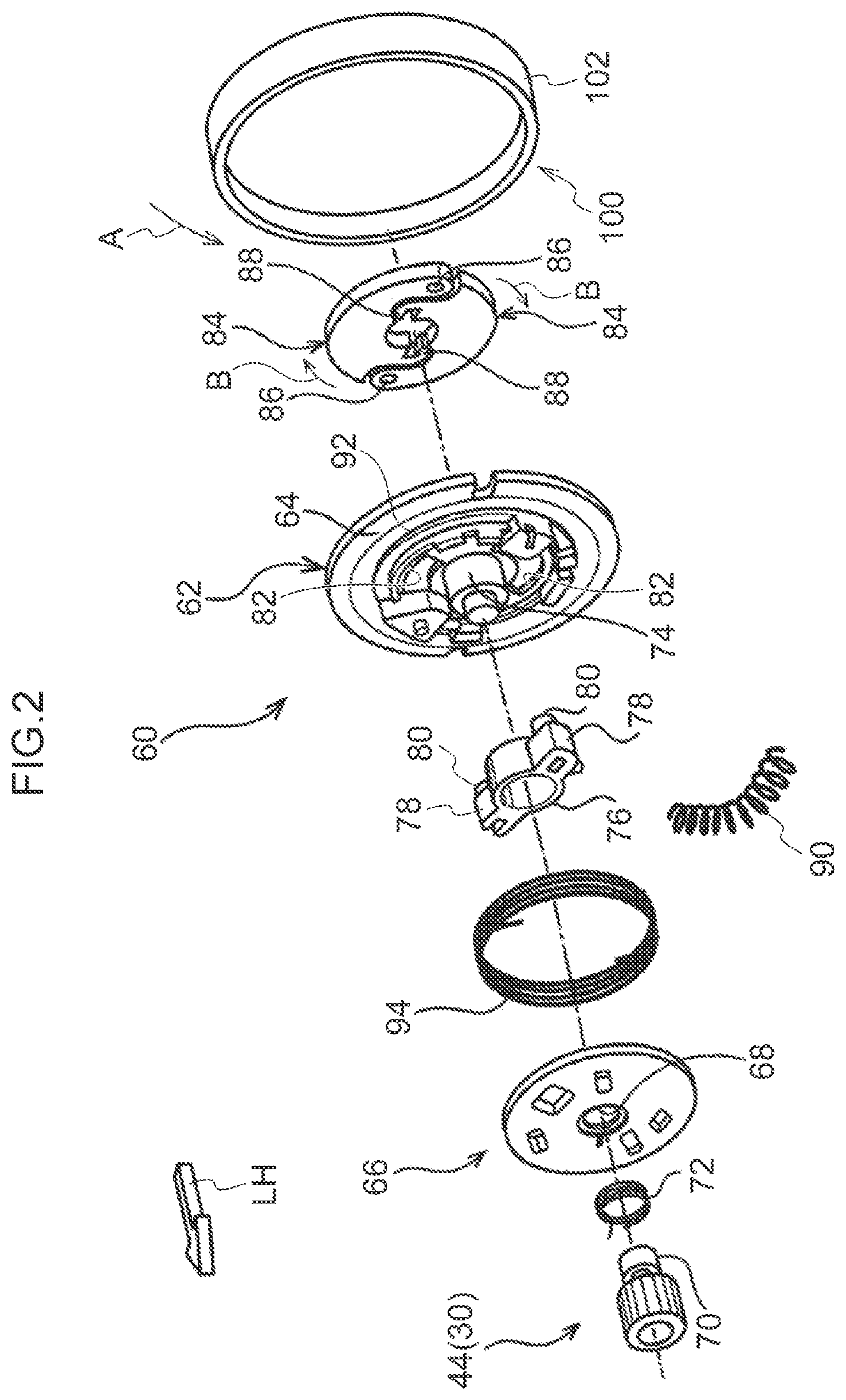 Patent US12129137 Figure 2 – Webbing winding device