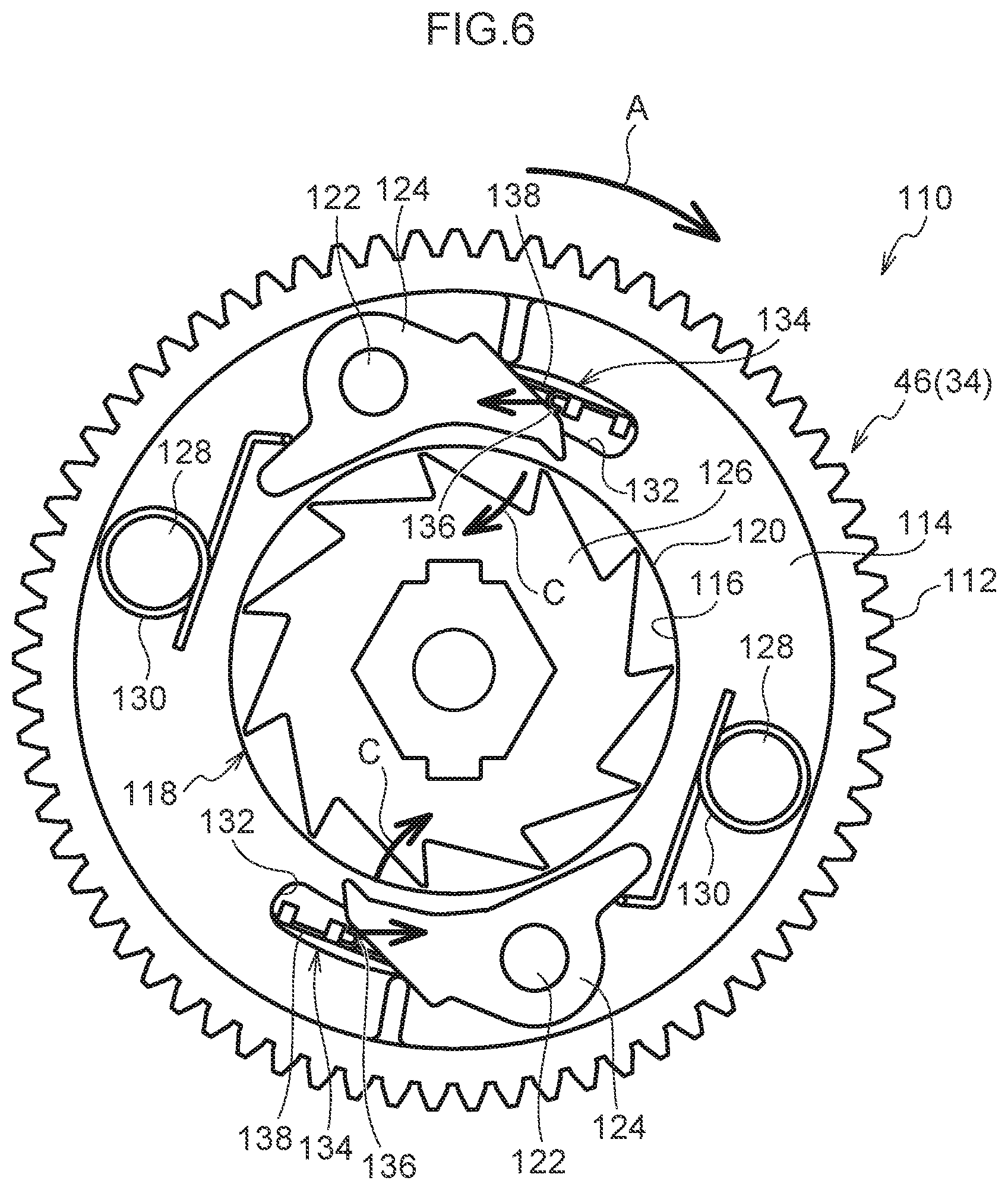 Patent US12129137 Figure 6 – Webbing winding device