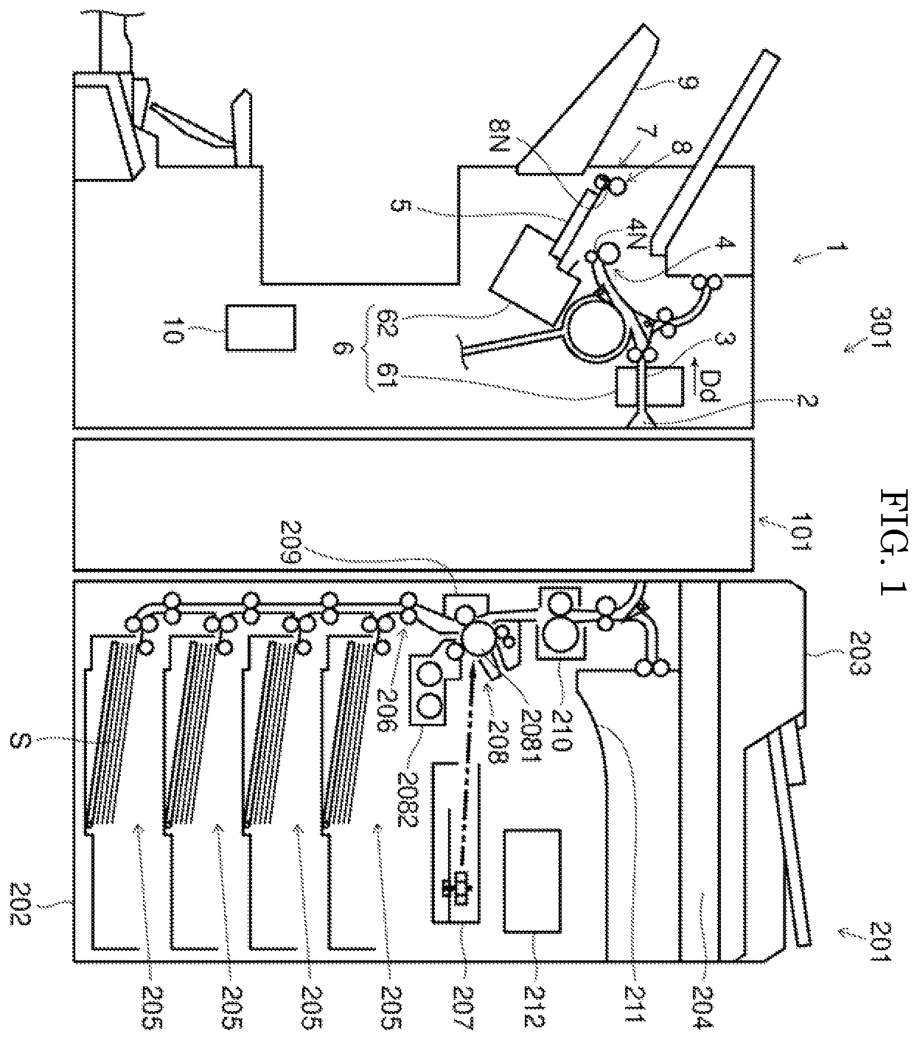 Patent US12129139 Figure 1 – Sheet post-processing apparatus and image forming system