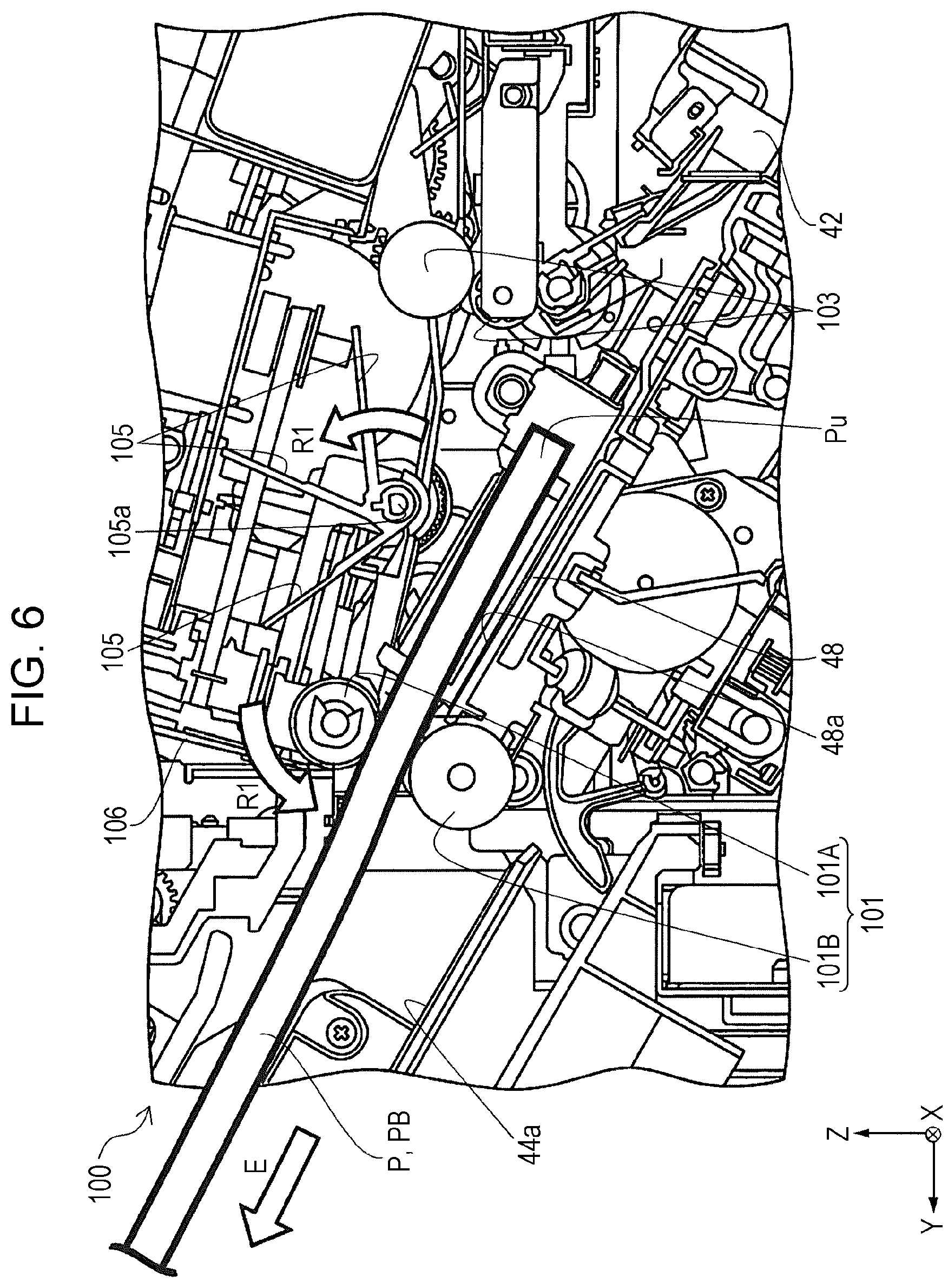 Patent US12129143 Figure 6 – Media processing apparatus and recording apparatus