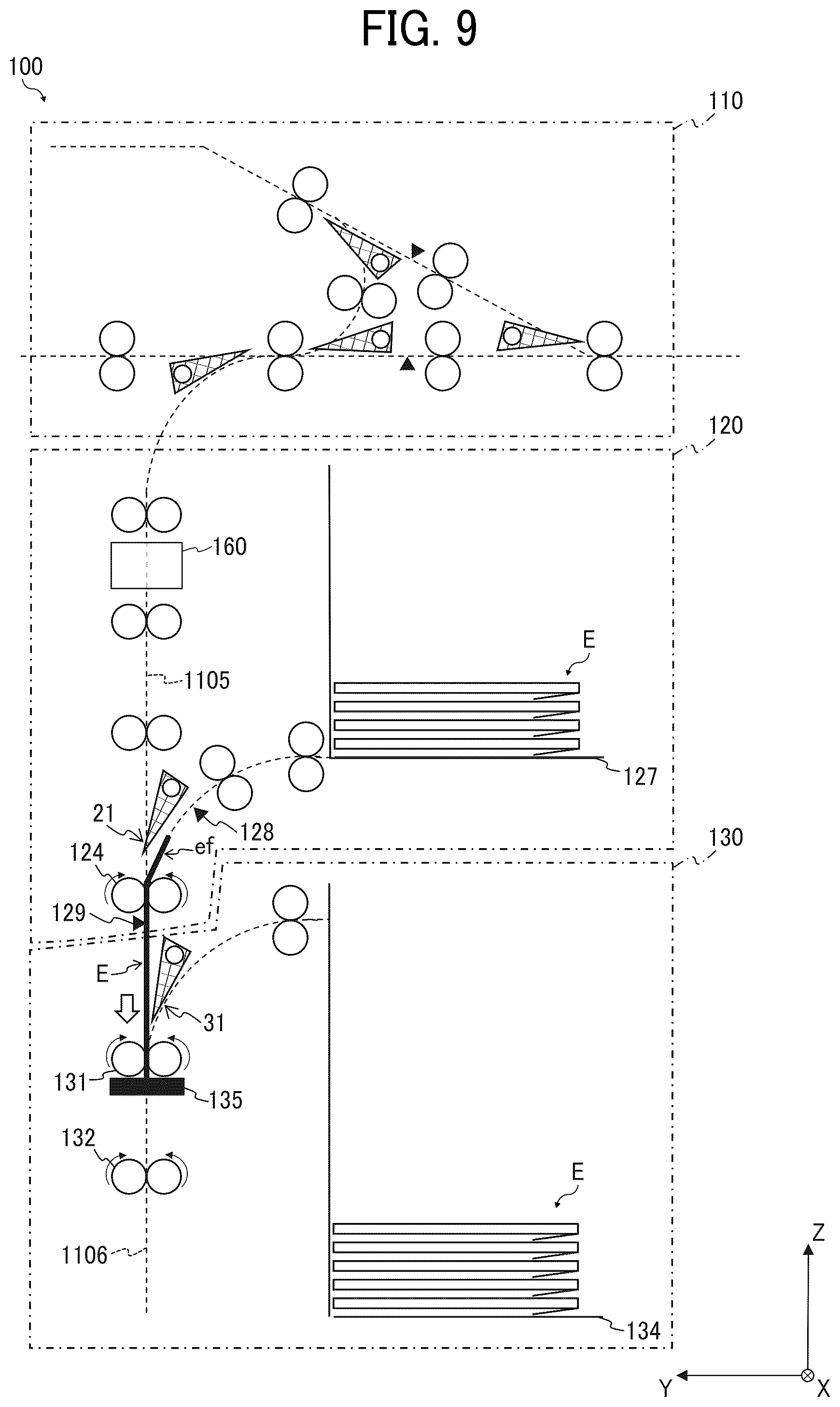 Patent US12129145 Figure 9 – Enclosing apparatus and image forming system