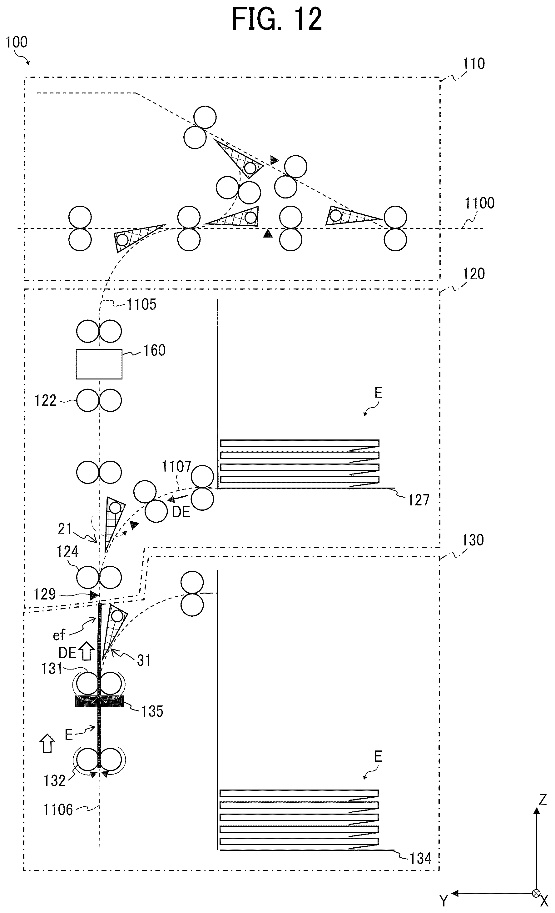 Patent US12129145 Figure 12 – Enclosing apparatus and image forming system
