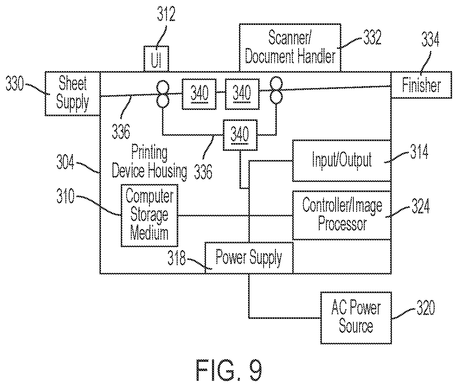 Patent US12129146 Figure 11 – Sheet path intersection device