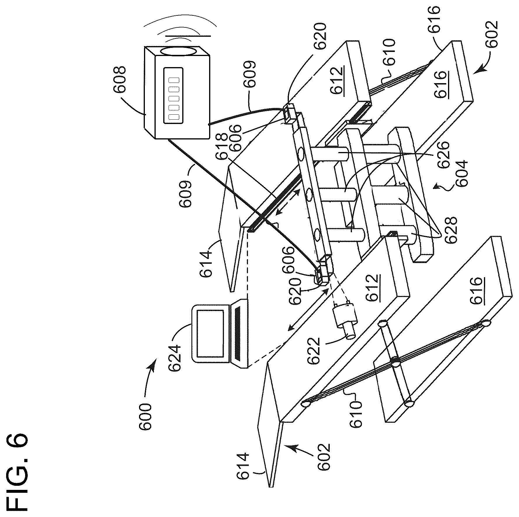 Patent US12129156 Figure 6 – Apparatus and method of voltage detection of vehicles on a vehicle lift system