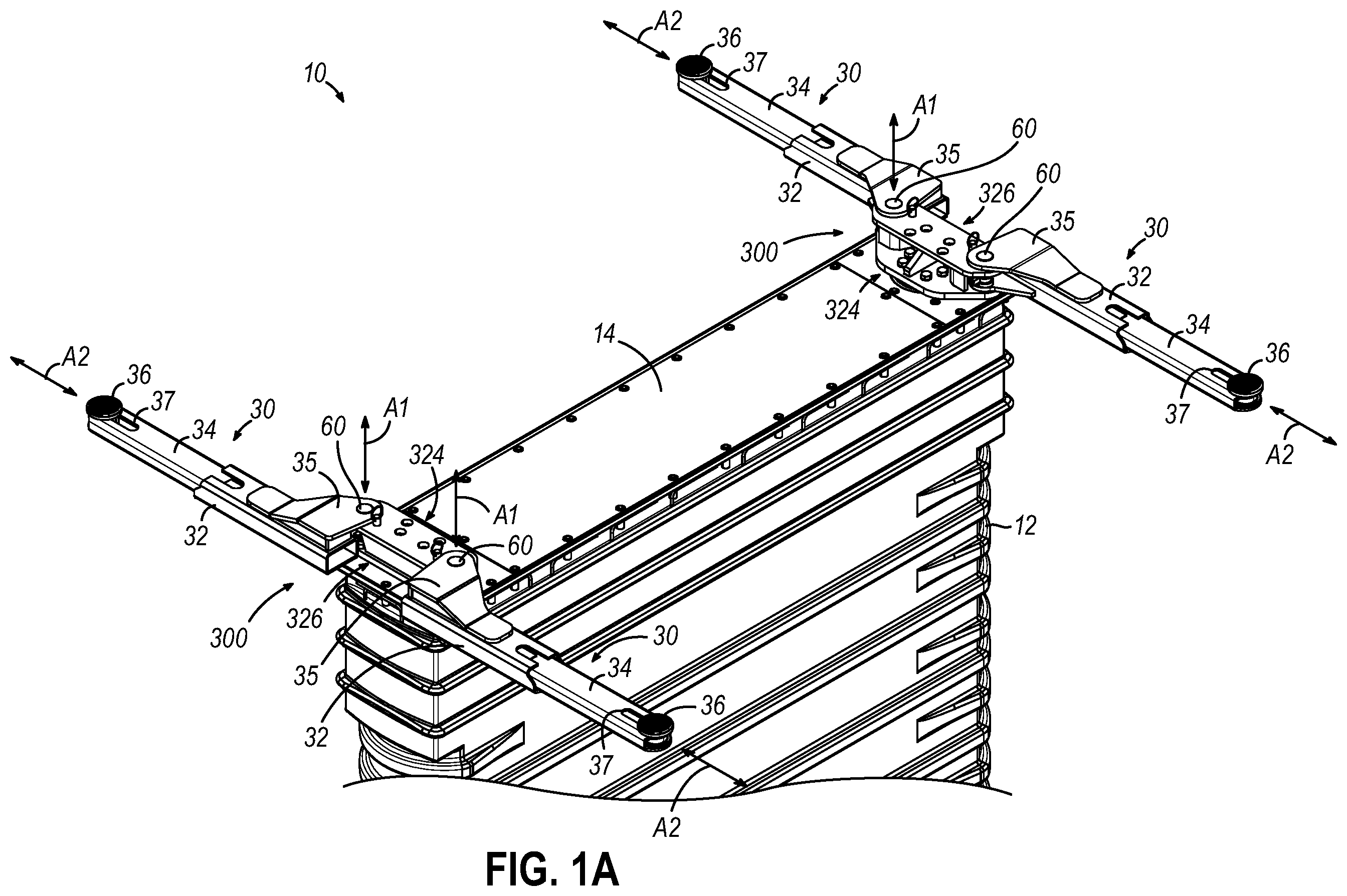 Patent US12129158 Figure 1 – Lift superstructure arm pin