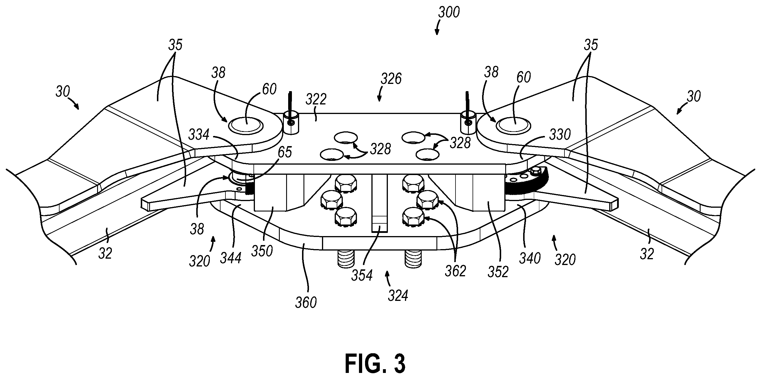 Patent US12129158 Figure 5 – Lift superstructure arm pin