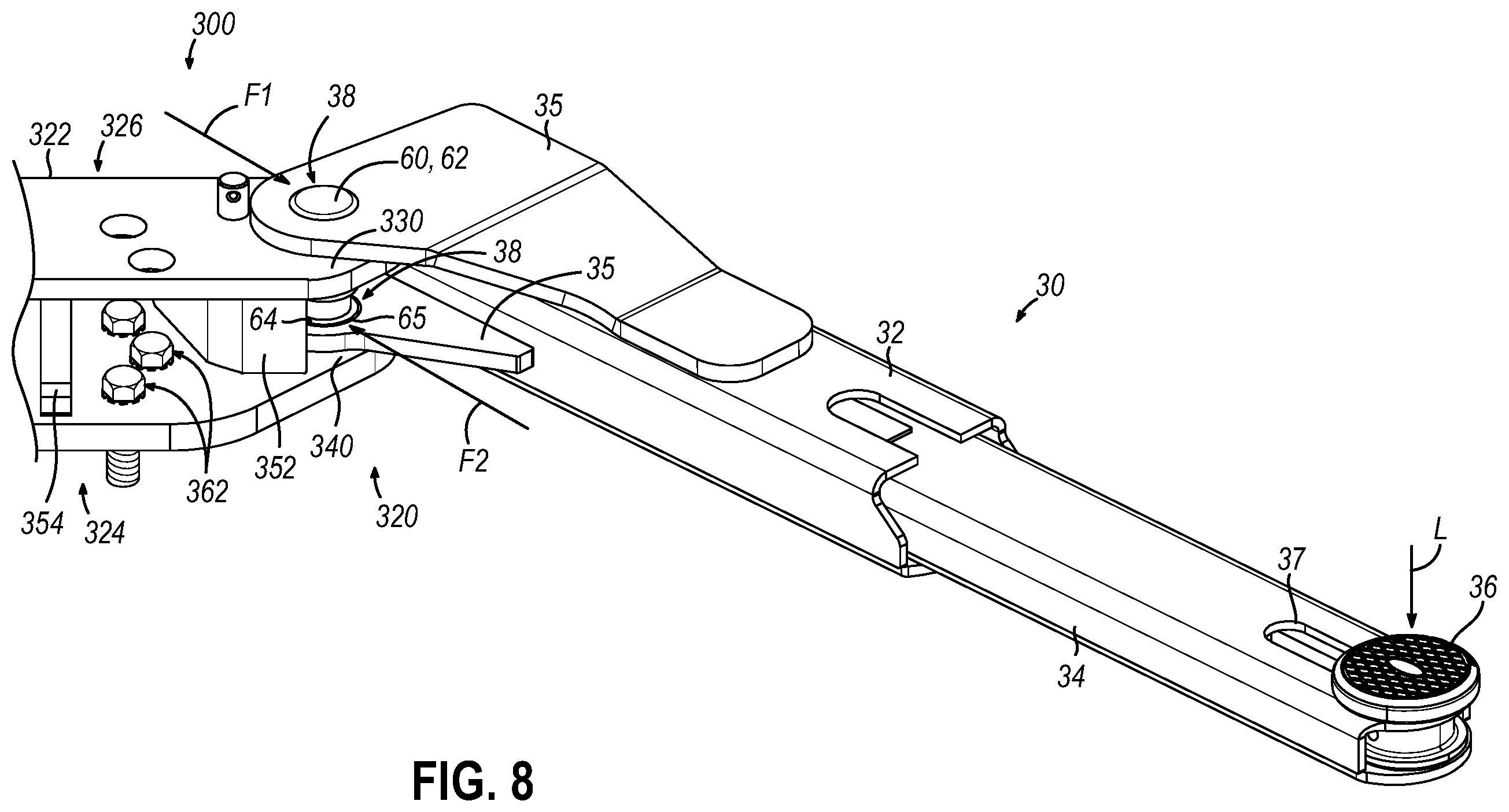 Patent US12129158 Figure 10 – Lift superstructure arm pin