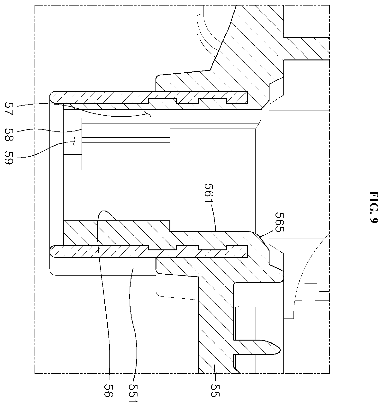 Patent US12129162 Figure 9 – Refrigerator having dispenser