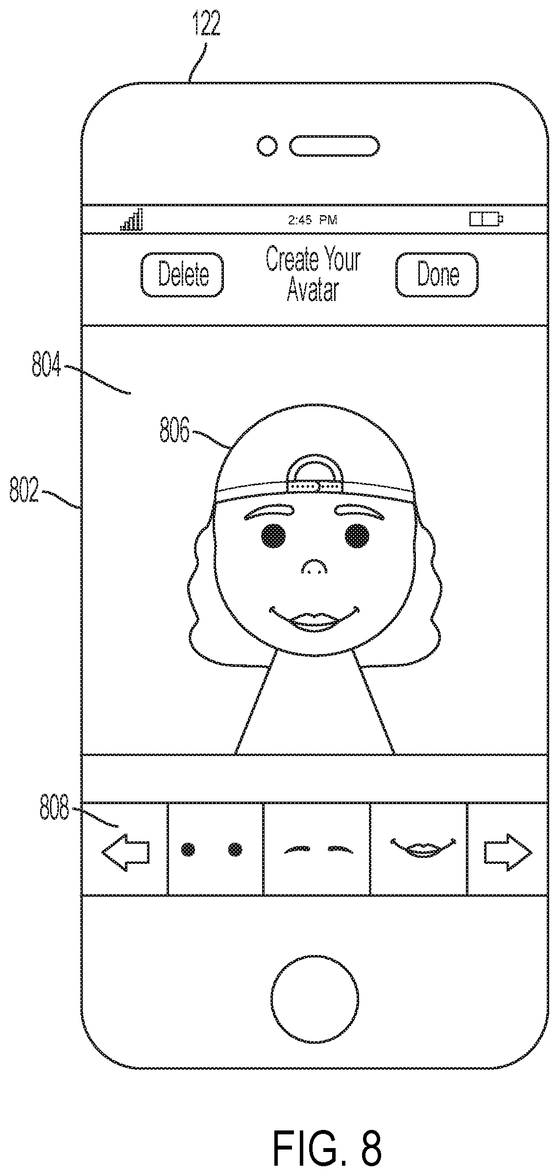 Patent US12129163 Figure 8 – Remote beverage selection with a beverage dispenser