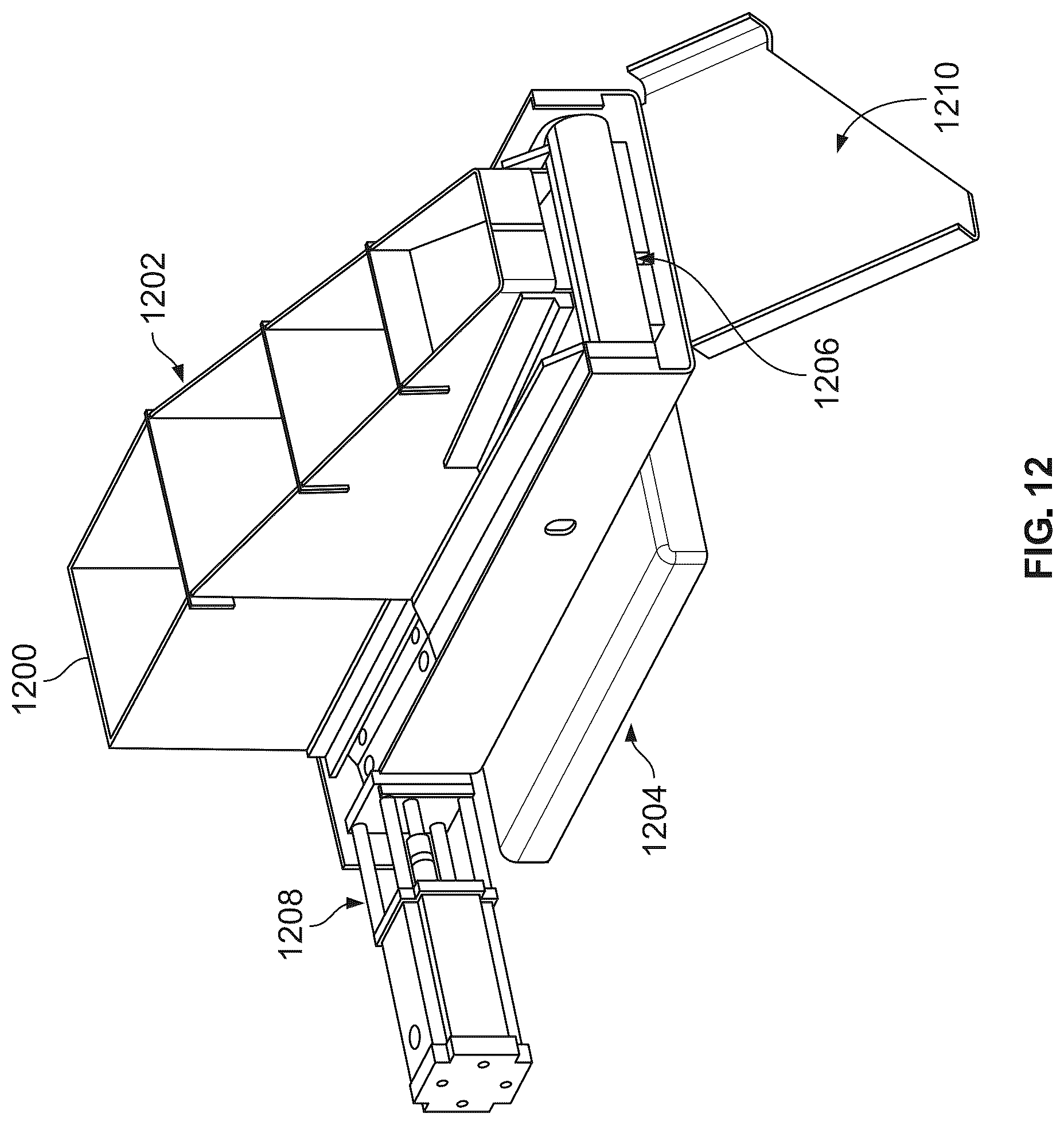 Patent US12129164 Figure 12 – Automated pizza assembly system