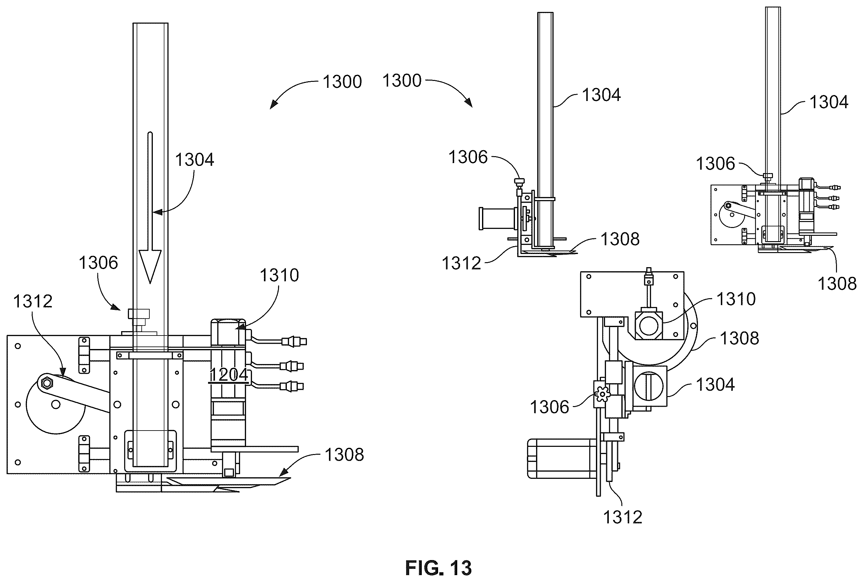 Patent US12129164 Figure 13 – Automated pizza assembly system