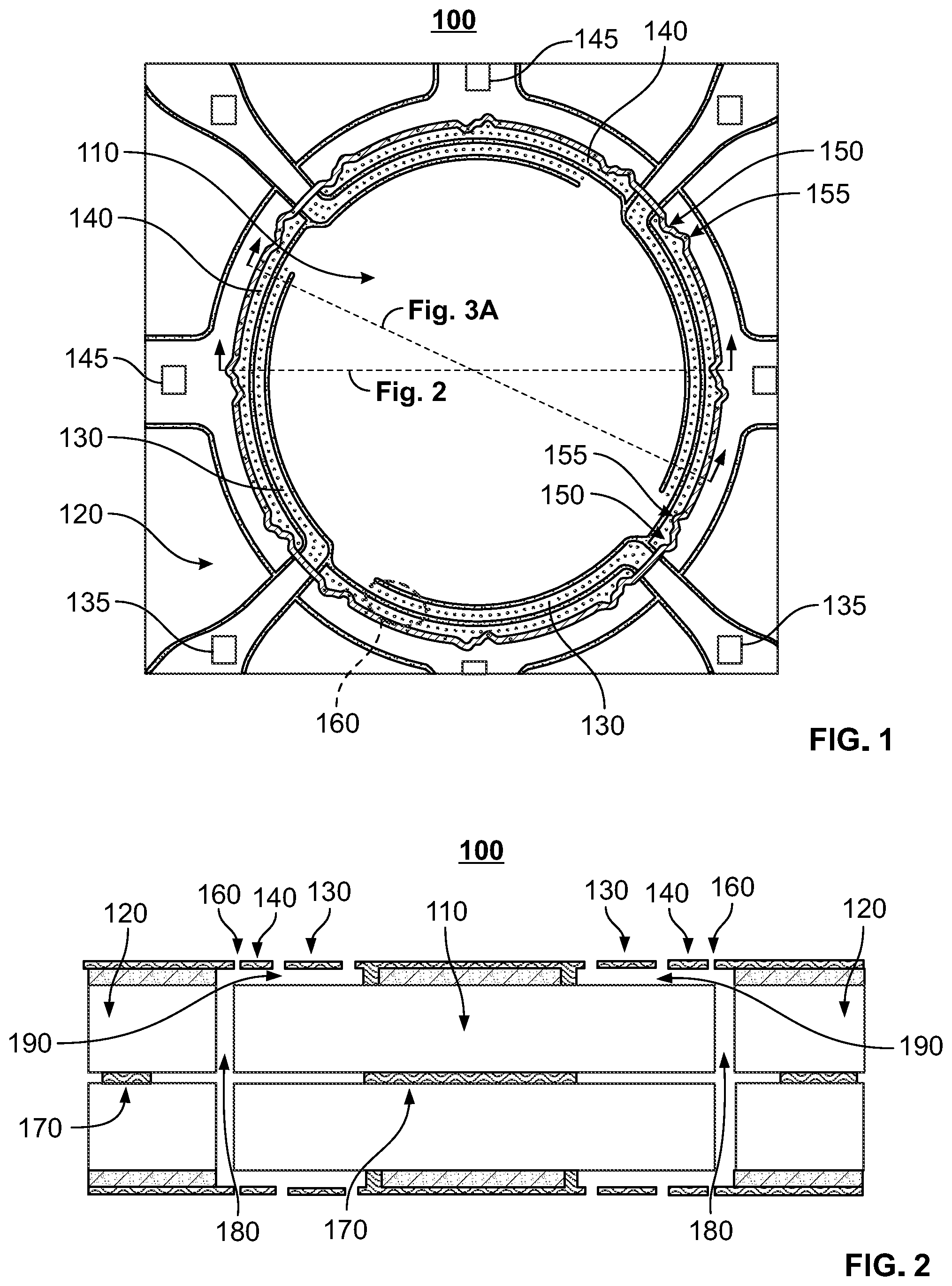 Patent US12129167 — Interlocking proof mass for mems inertial sensing device — Figure 1