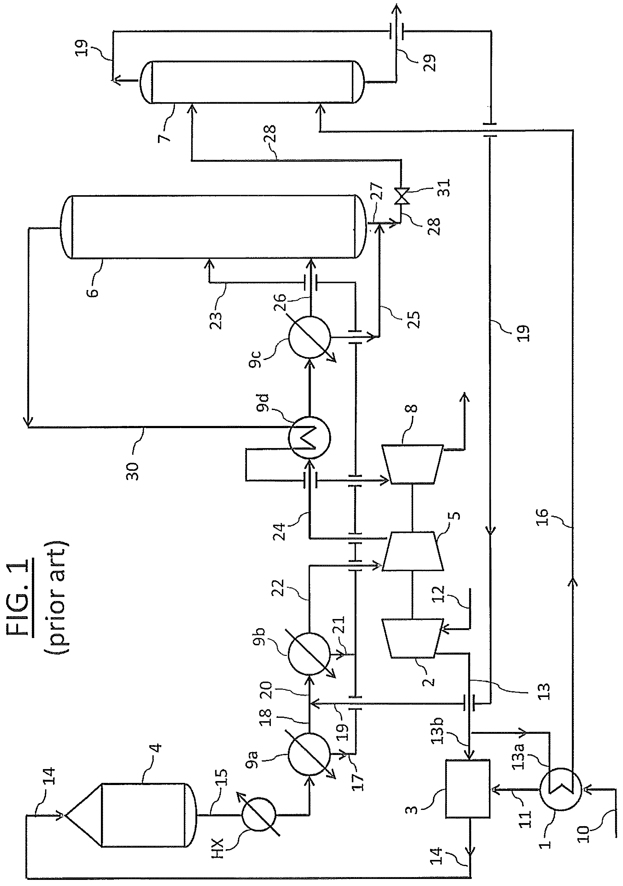 Patent US12129170 Figure 1 – Plant for the production of nitric acid, a related process and method of revamping