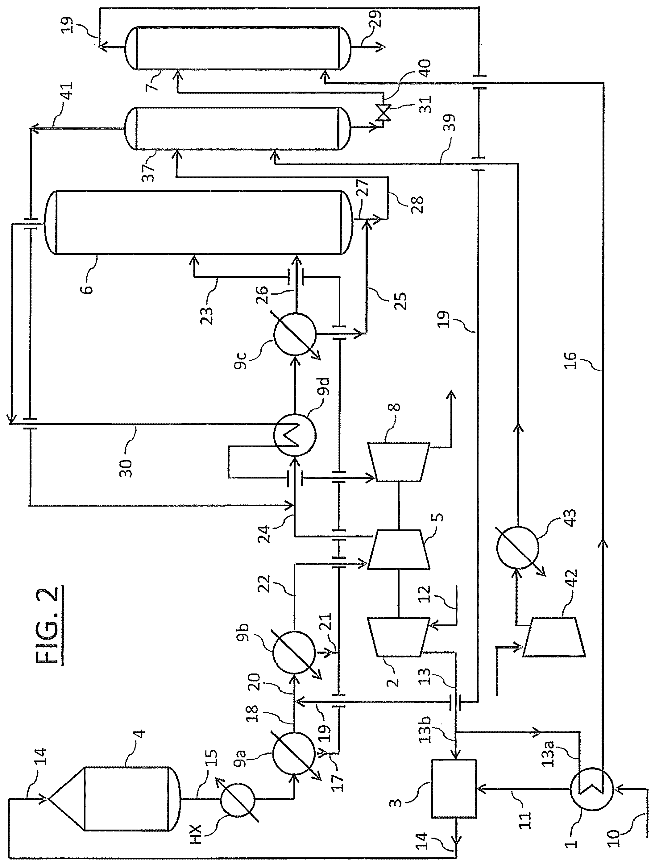 Patent US12129170 Figure 2 – Plant for the production of nitric acid, a related process and method of revamping