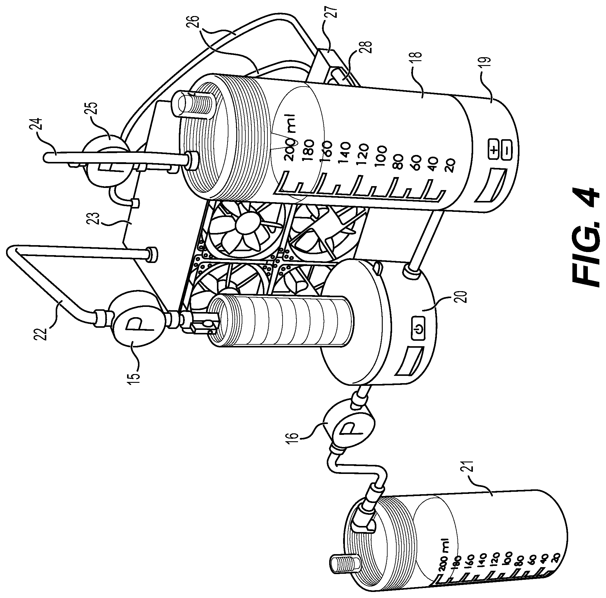 Patent US12129173 Figure 4 – Dual hydrogen and suspension production system using magnesium-aluminum based effervescent tablets