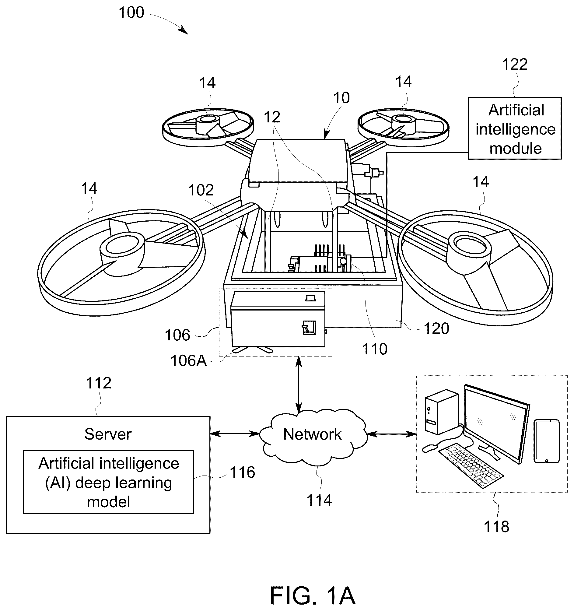 Patent US12129191 Figure 1 – Autonomous system and method for monitoring and improving water quality by mitigating harmful algal blooms