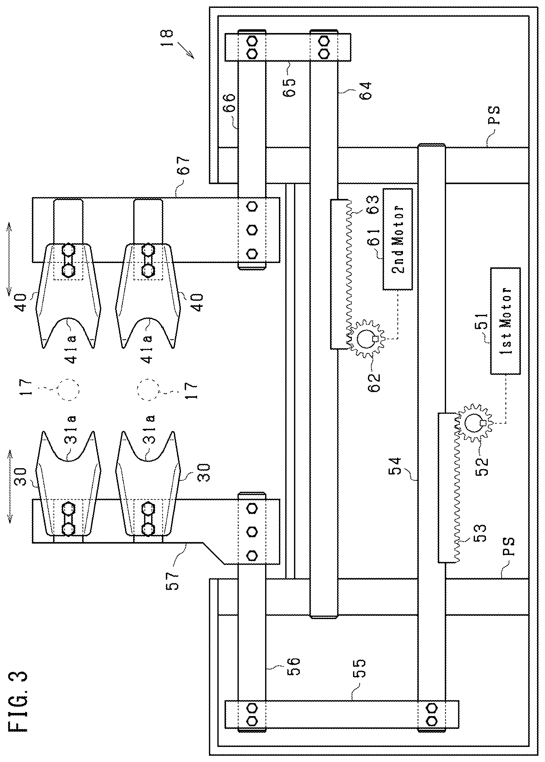 Patent US12129200 Figure 3 – Molten glass cutting apparatus and glass product manufacturing apparatus