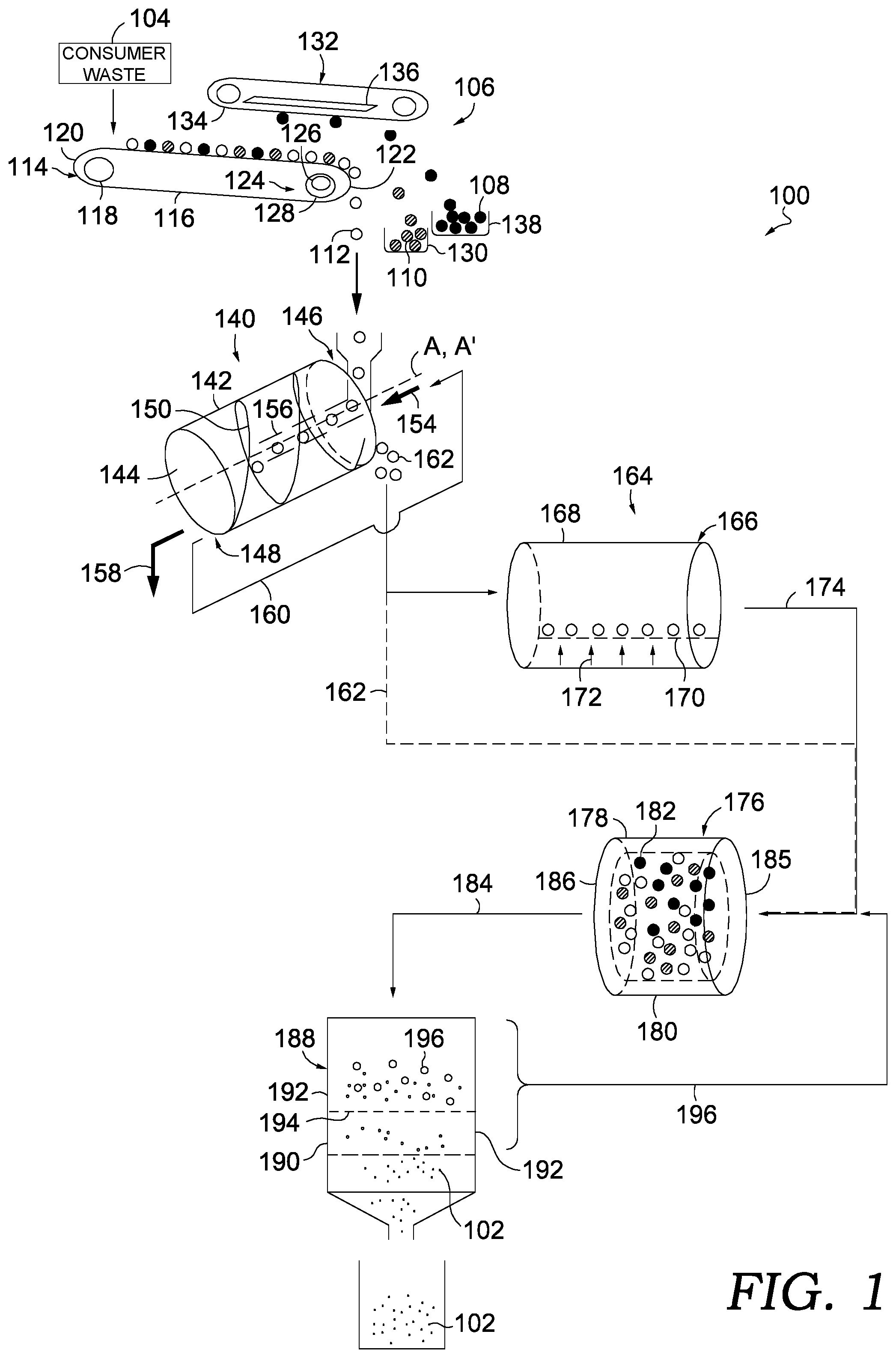 Patent US12129214 Figure 1 – Recycled glass pozzolan for concrete
