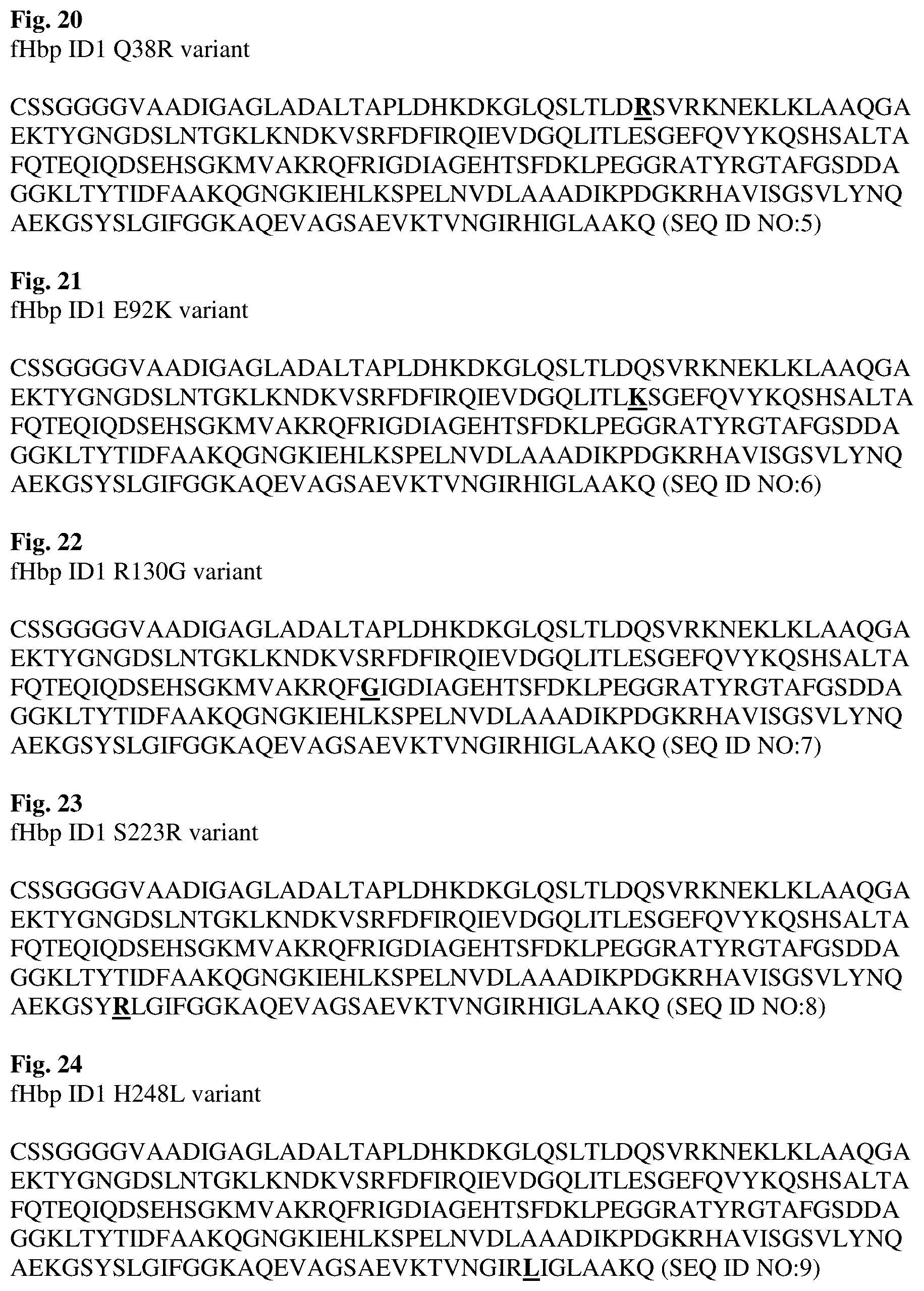 Patent US12129282 Figure 20 – Factor H binding protein variants and methods of use thereof