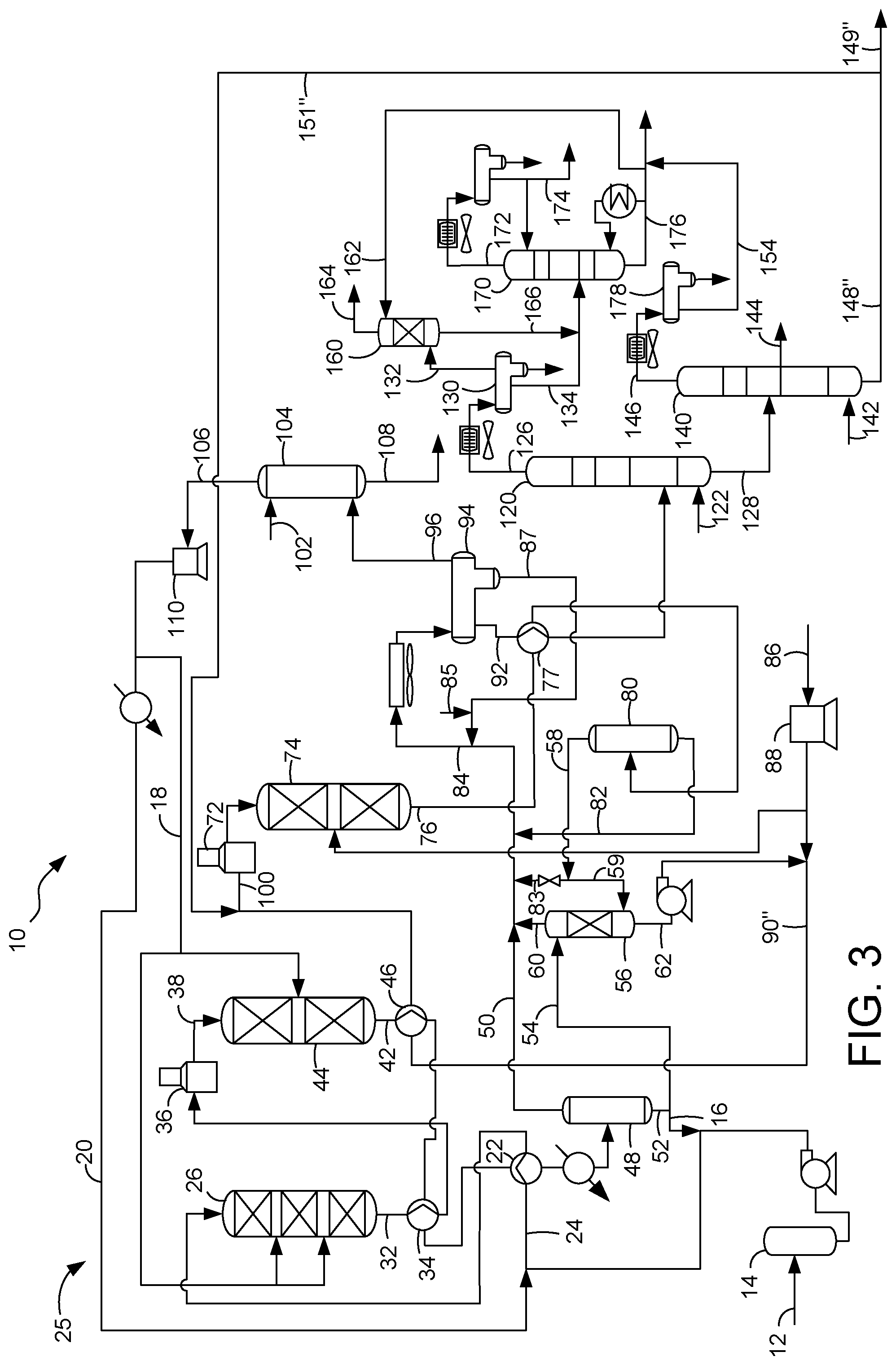 Patent US12129438 Figure 3 – Process for producing jet fuel from isomerizing a biorenewable feed