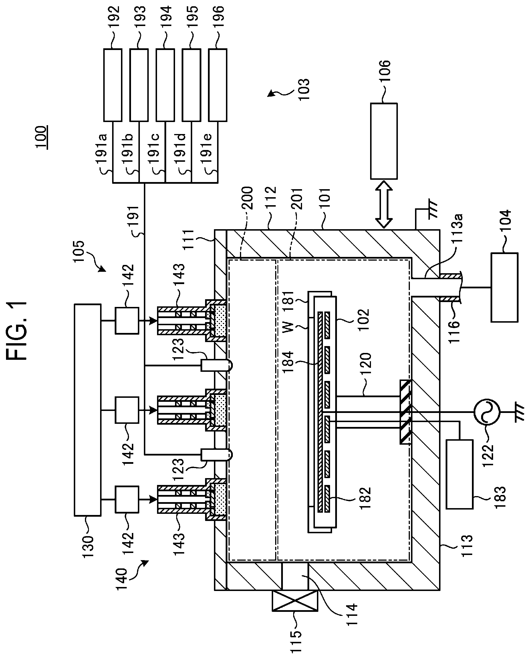 Patent US12129544 Figure 1 – Cleaning method and plasma treatment device