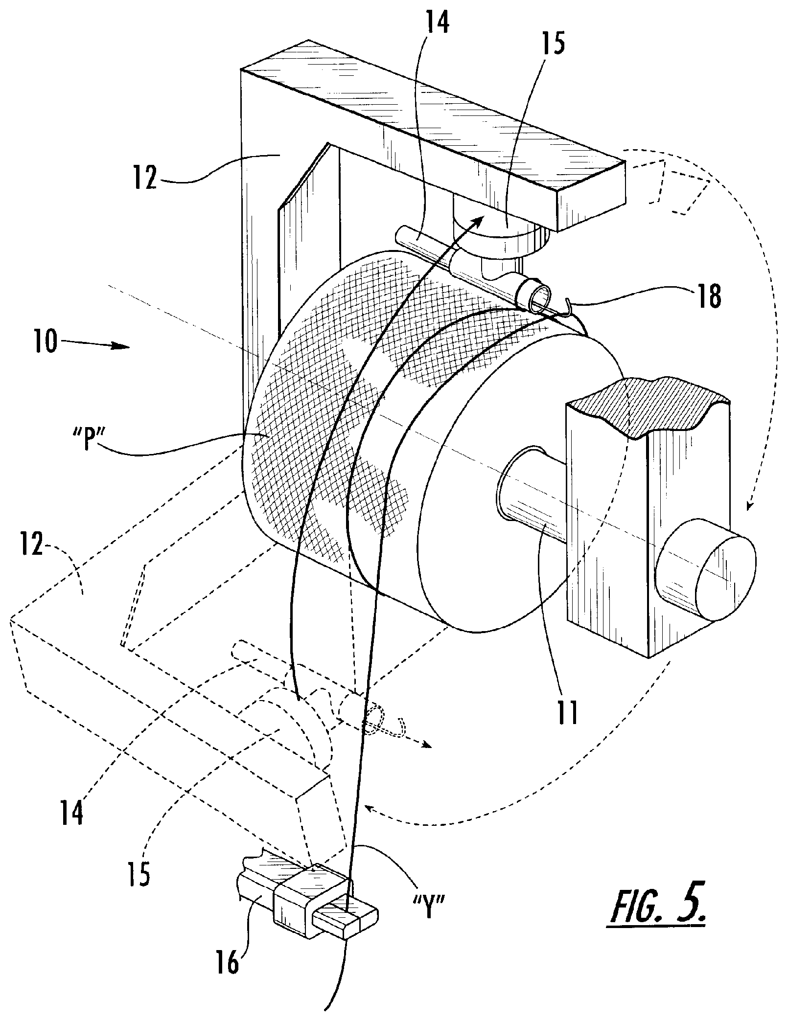 Patent US12129576 Figure 3 – Automated yarn package handling system and method